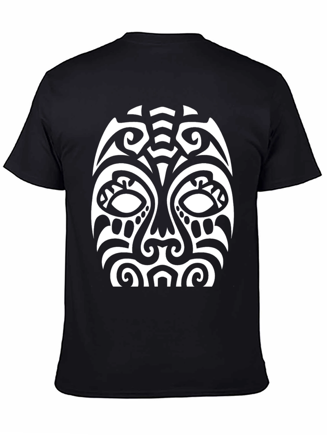 Tribal Mask Graphic Black T-Shirt