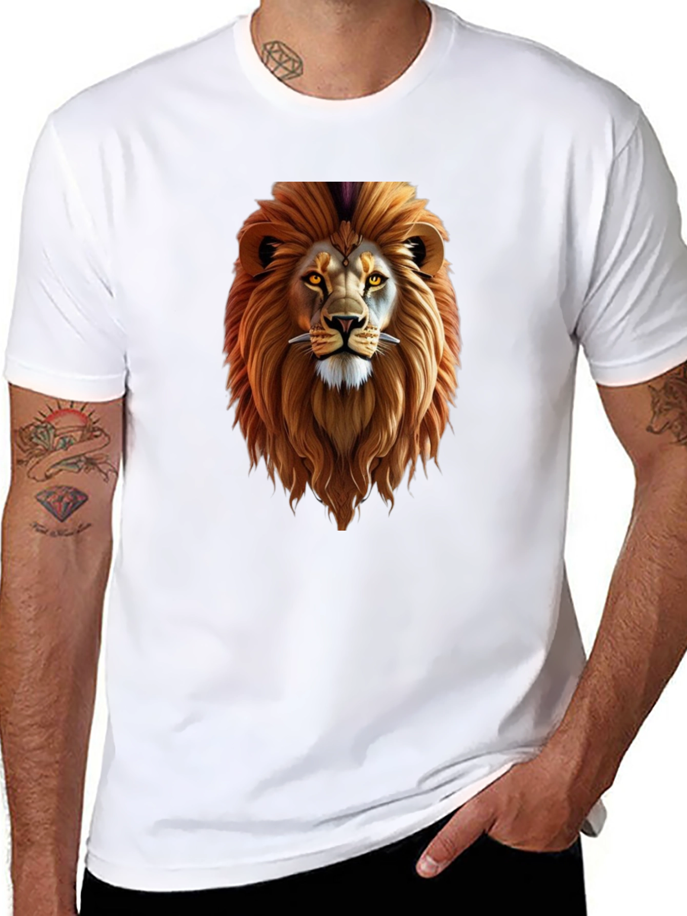 Lion Graphic Black T-Shirt