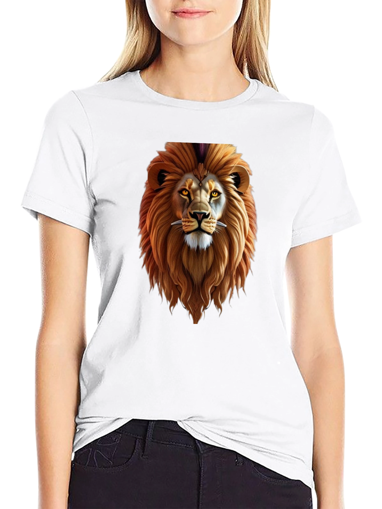 Lion Graphic Black T-Shirt