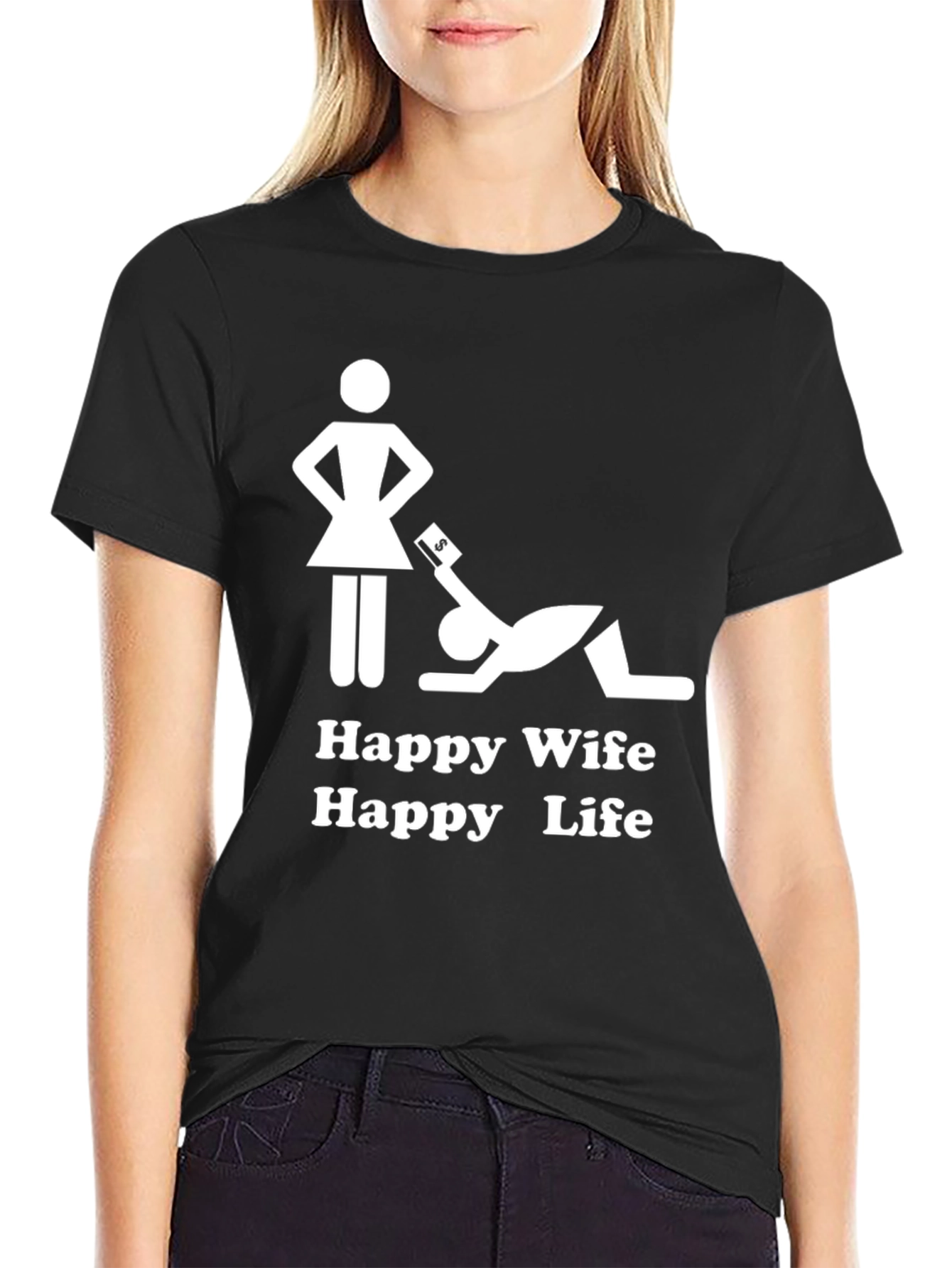 Happy Wife Happy Life Graphic T-Shirt