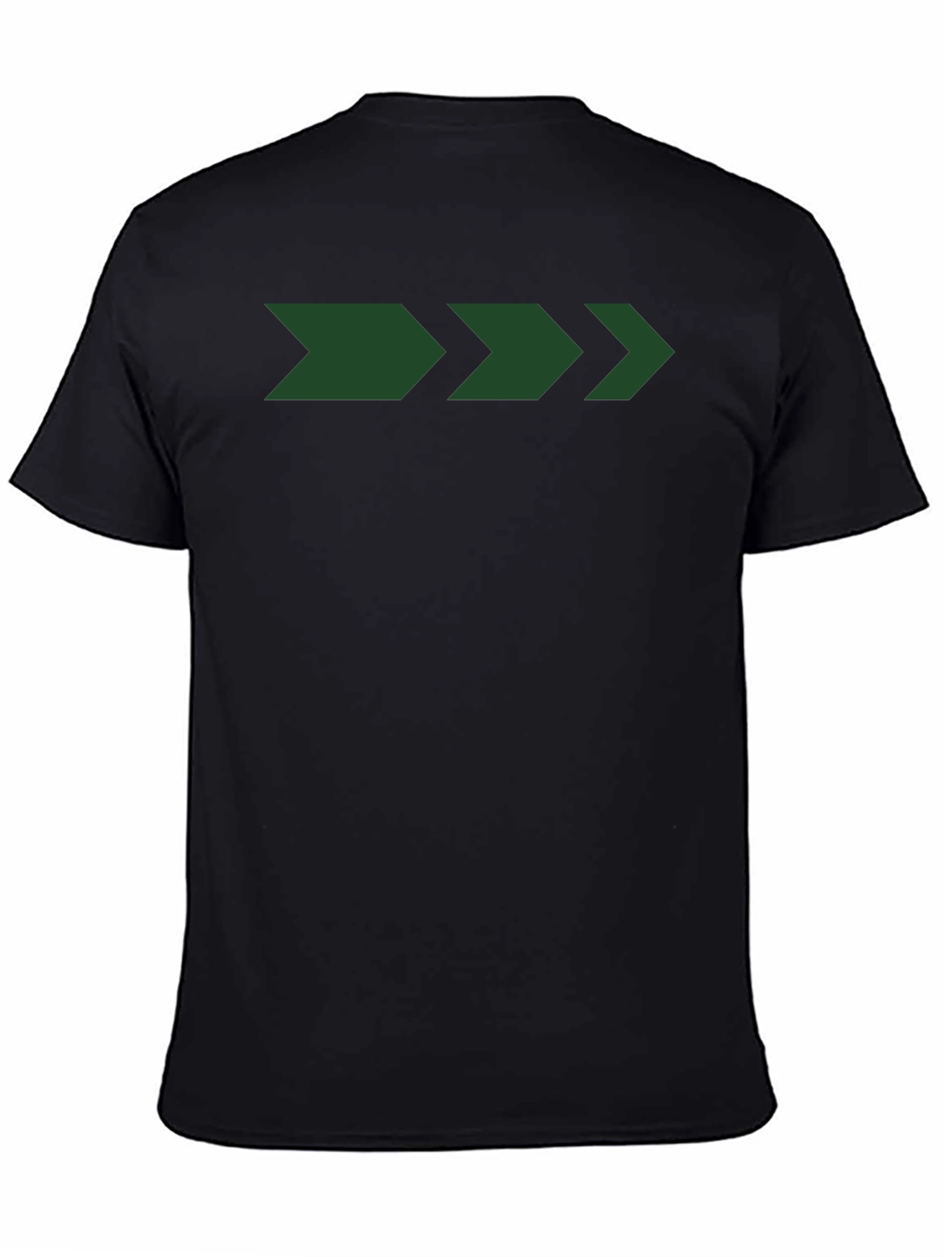 Mens Black T-Shirt with Green Arrow Graphic