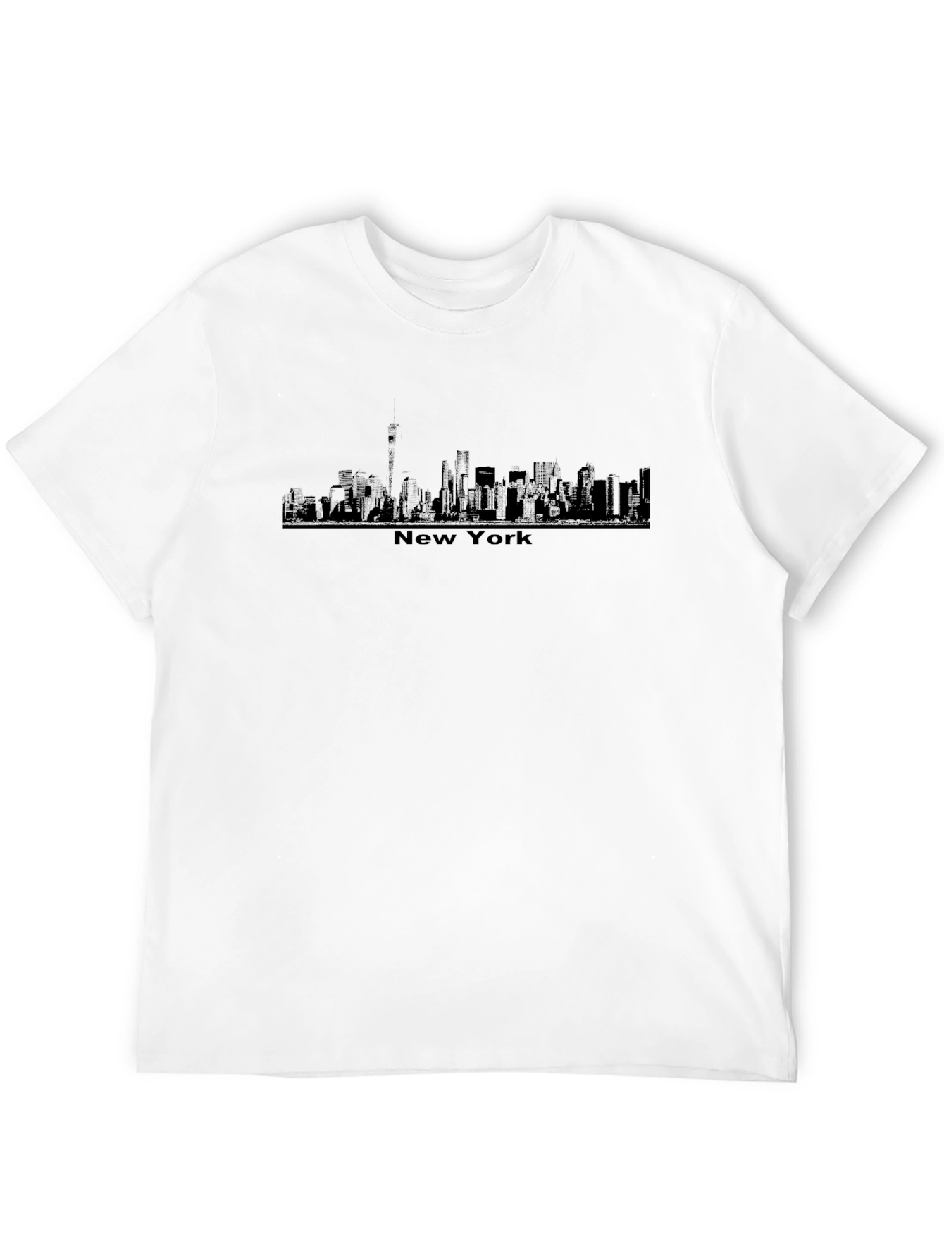 New York Skyline Graphic Black T-Shirt