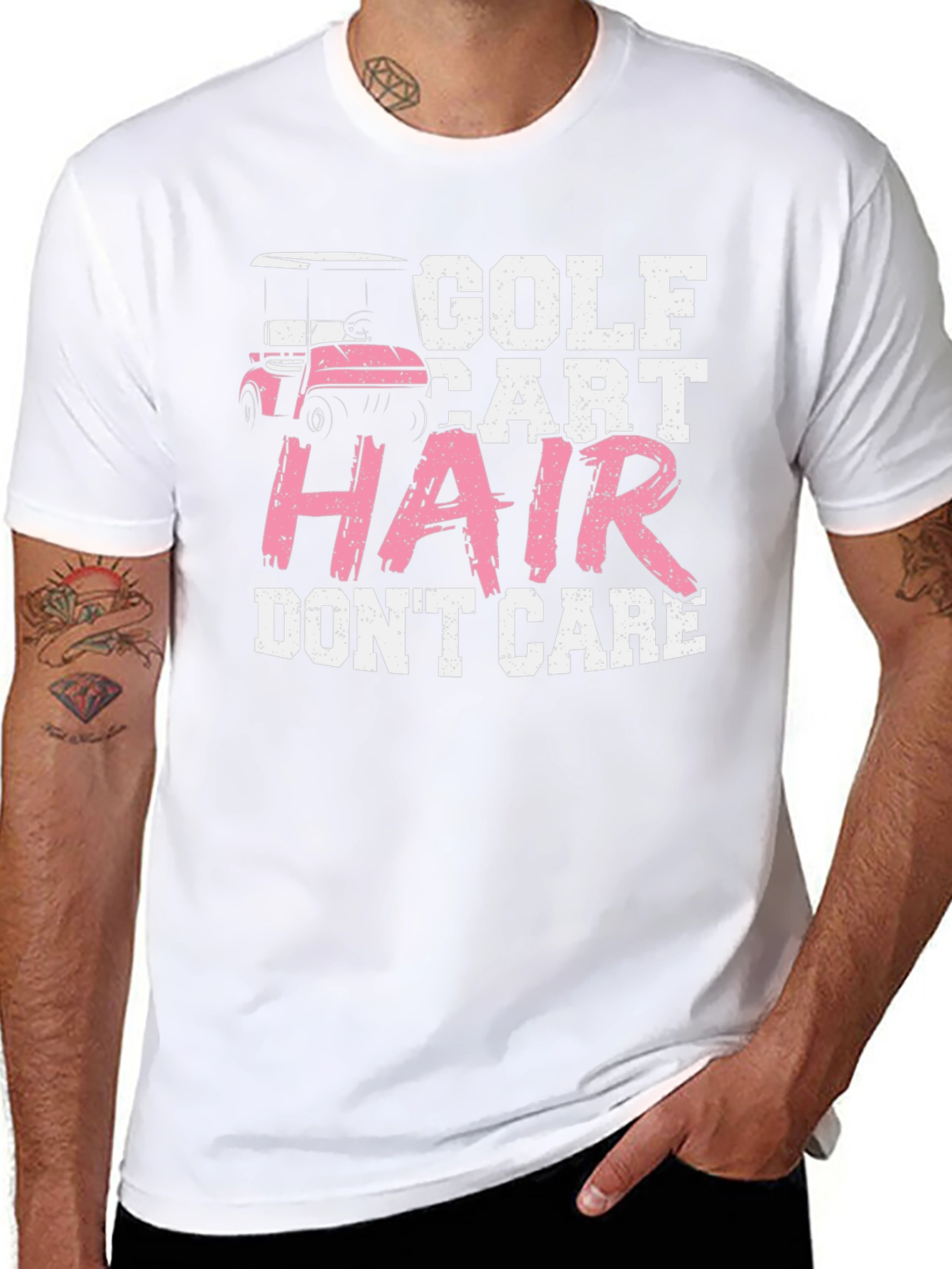 Golf Cart Hair Dont Care Tee