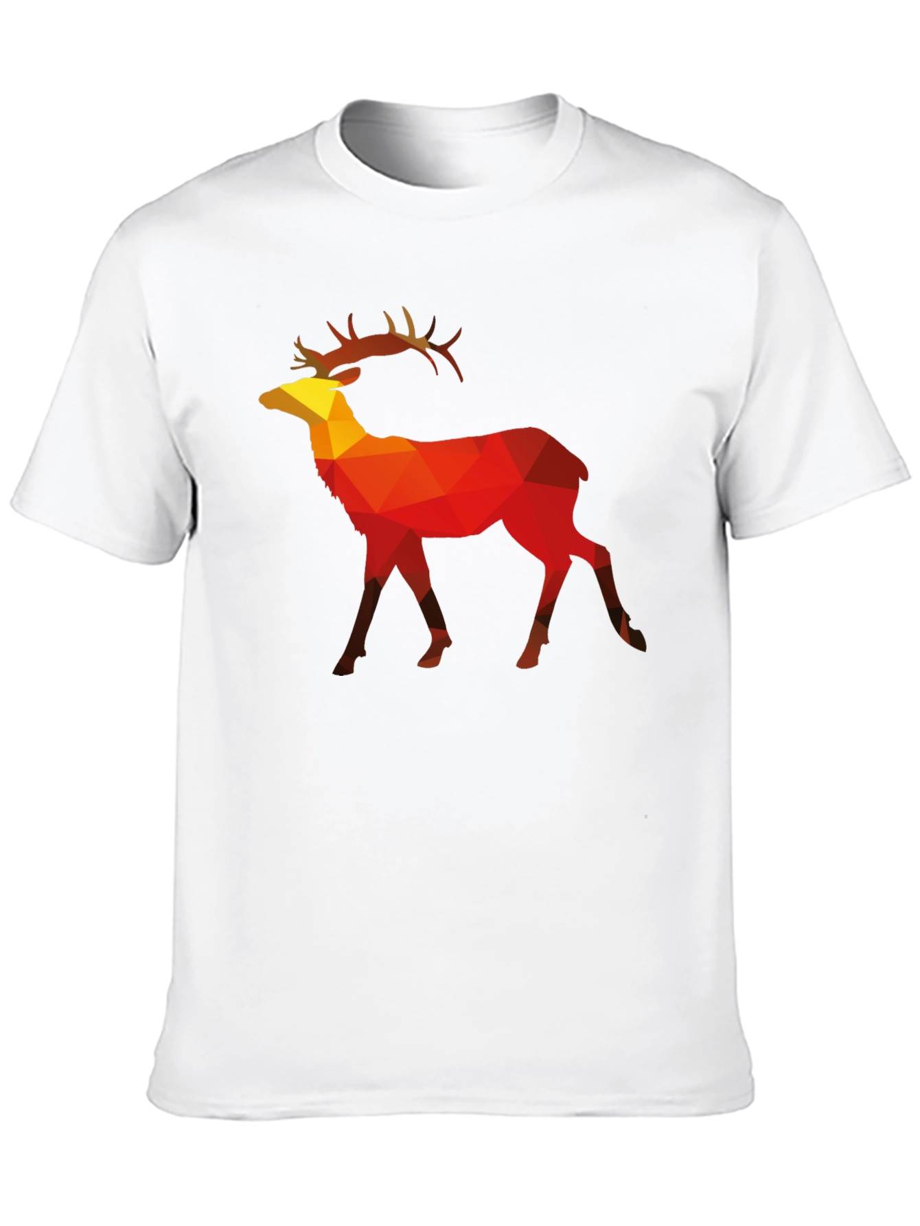 Geometric Deer Graphic Tee - Mens Black T-Shirt