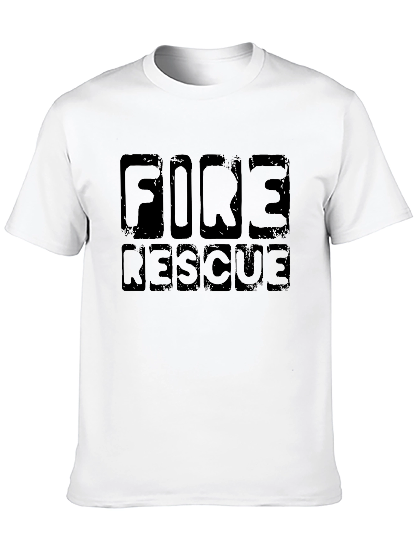 Fire Rescue T-Shirt - Black Graphic Tee