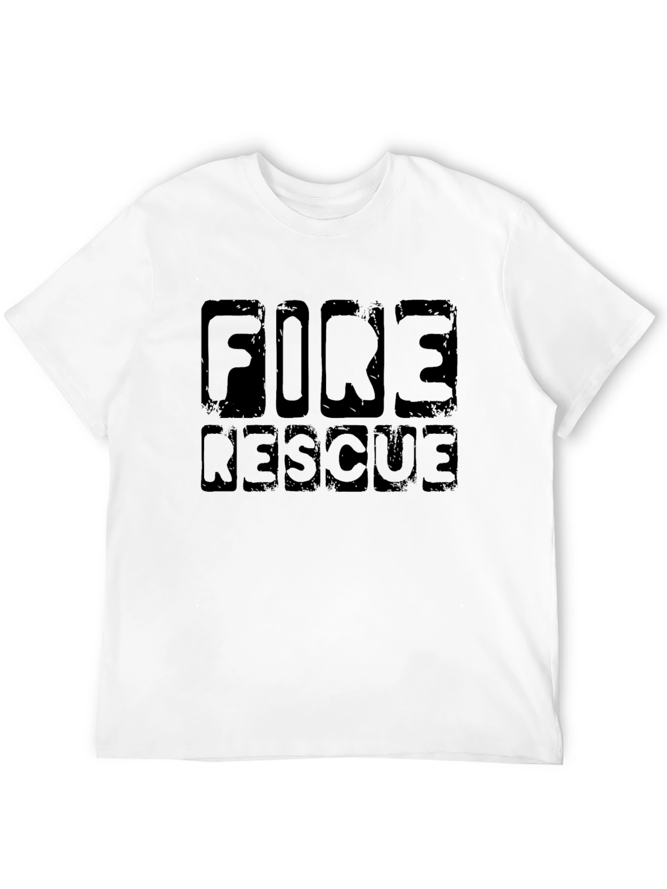 Fire Rescue T-Shirt - Black Graphic Tee