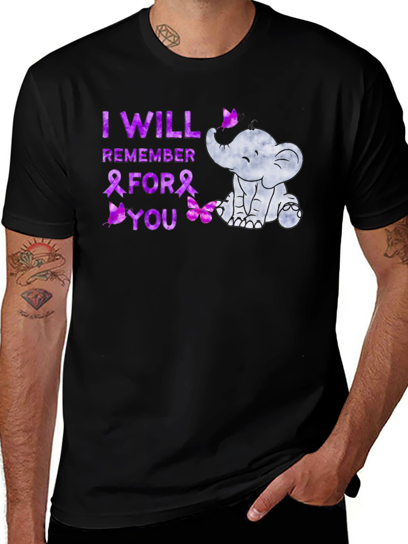 I Will Remember For You Elephant Awareness T-Shirt