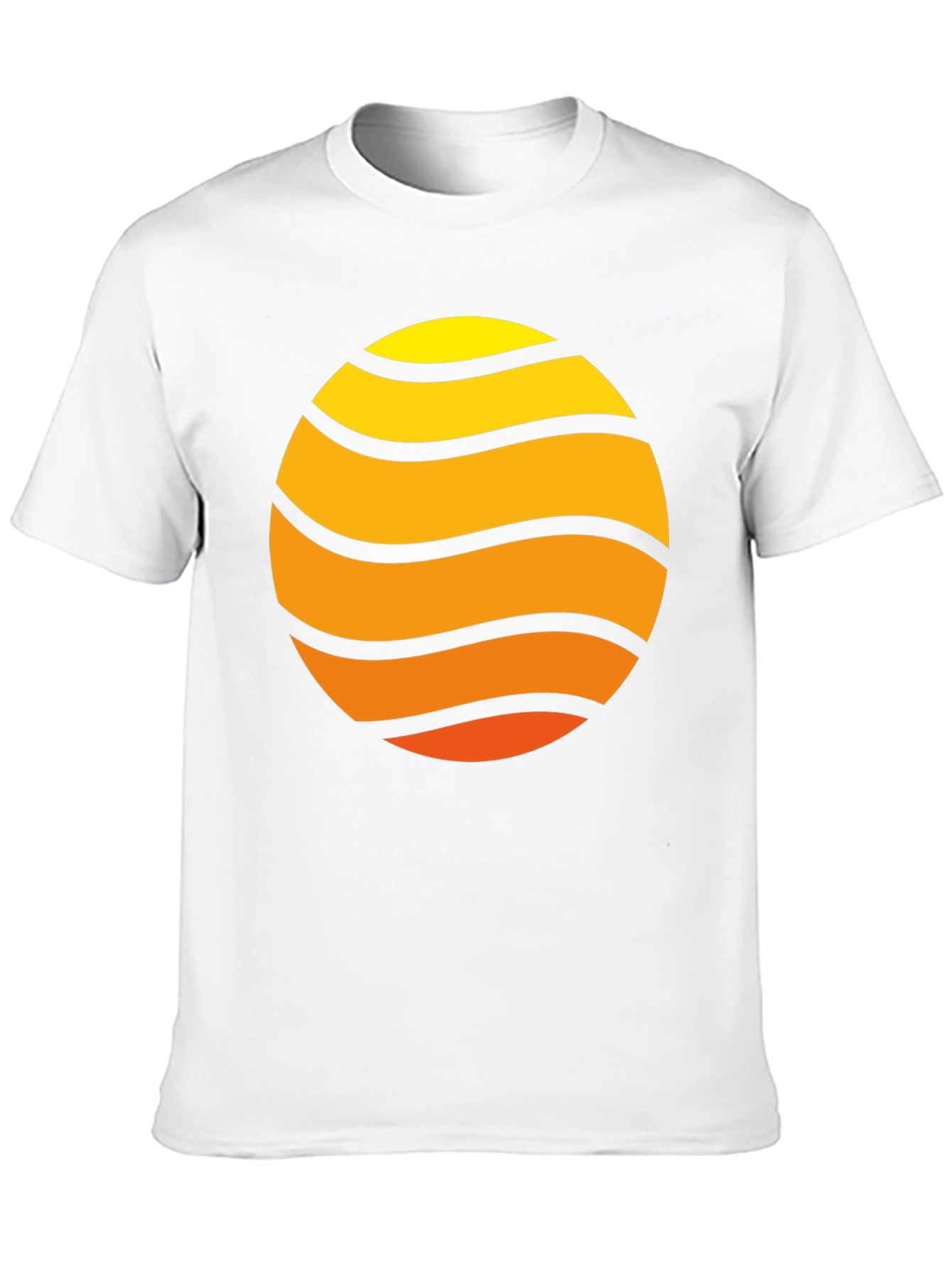 Sunset Wave Graphic Tee - Retro Style