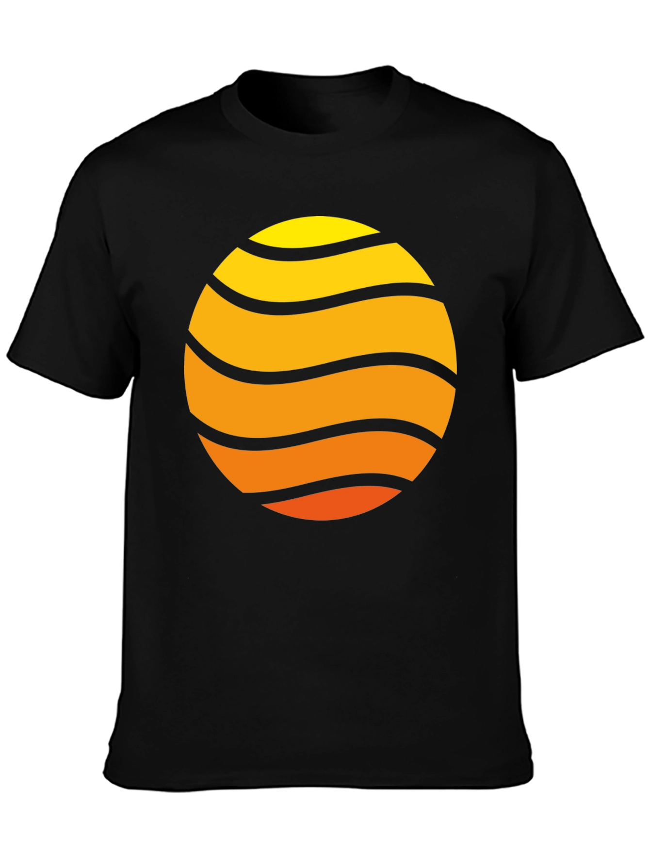 Sunset Wave Graphic Tee - Retro Style