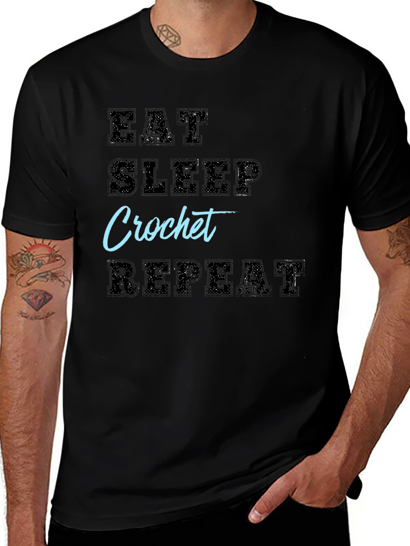 Eat Sleep Crochet Repeat T-Shirt