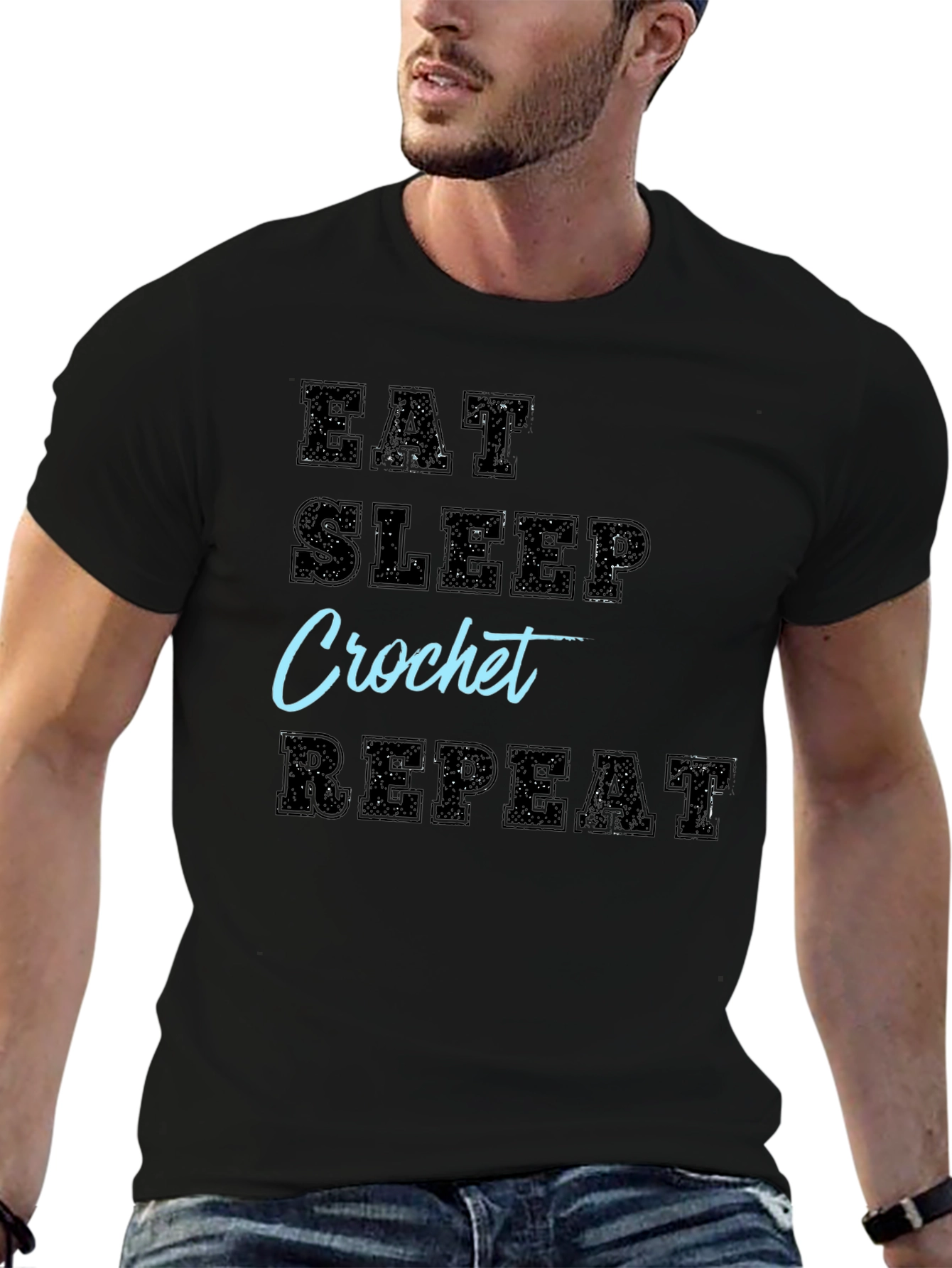 Eat Sleep Crochet Repeat T-Shirt