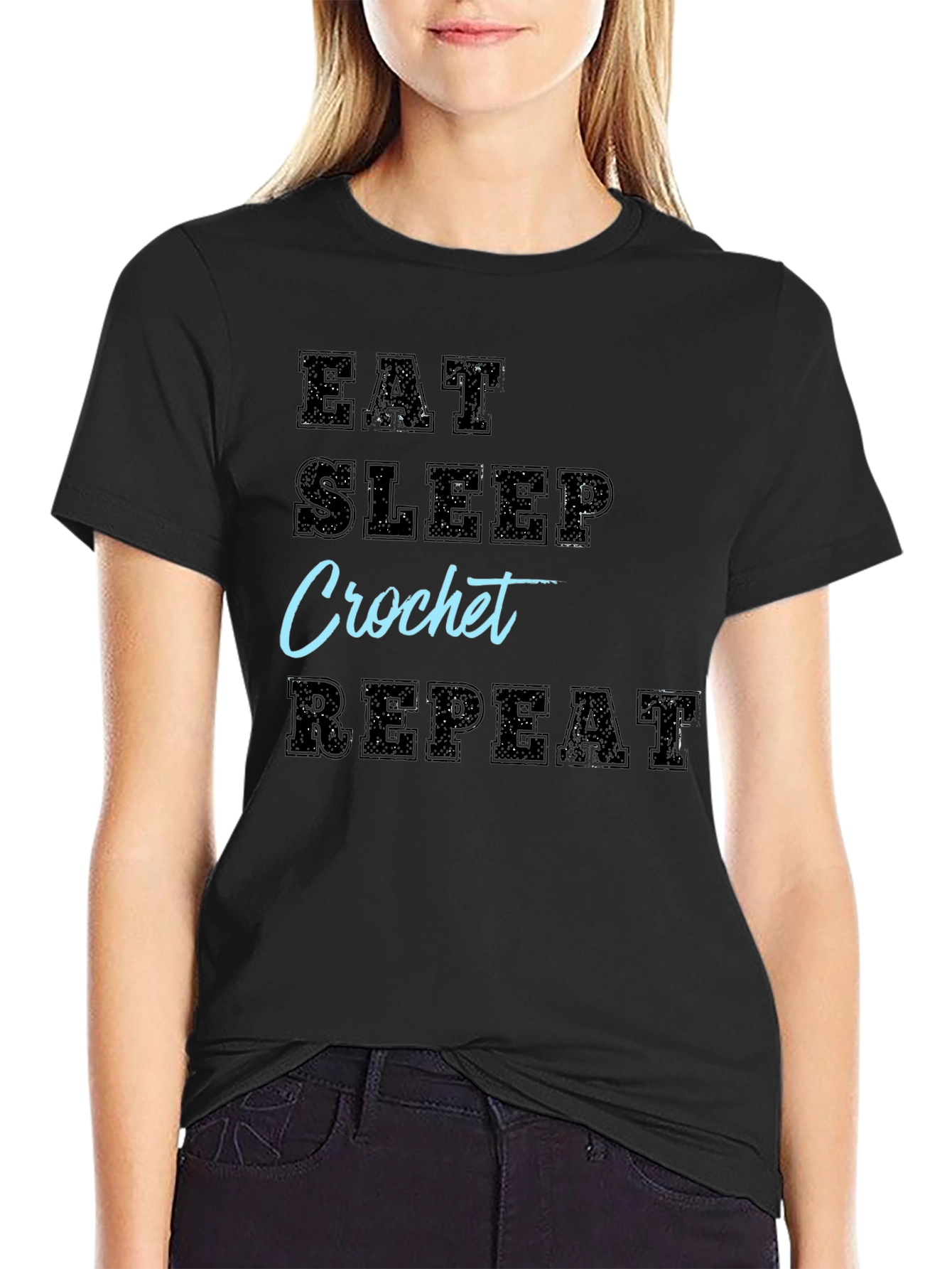 Eat Sleep Crochet Repeat T-Shirt