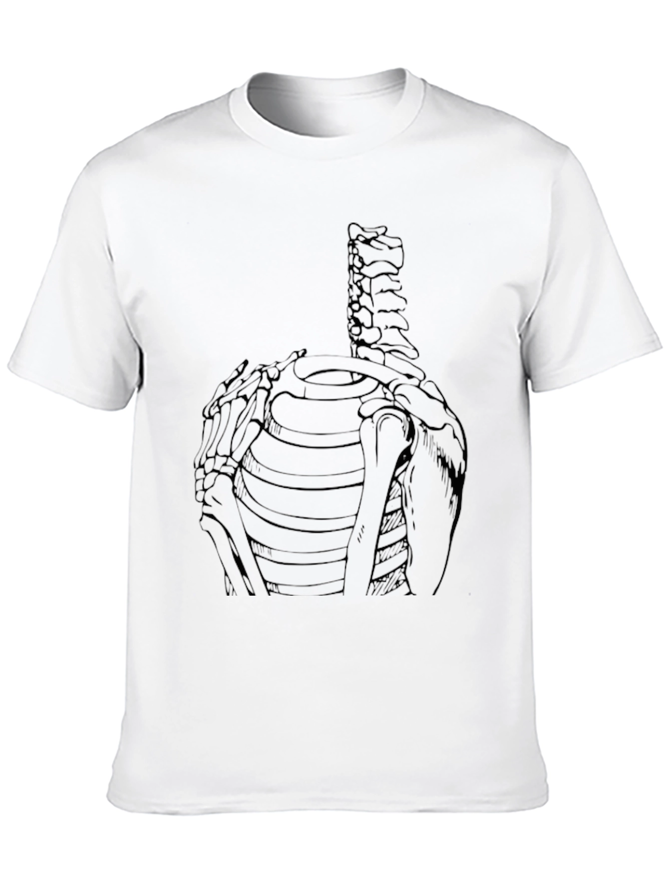 Anatomical Rib Cage Skeleton Graphic Black T-Shirt