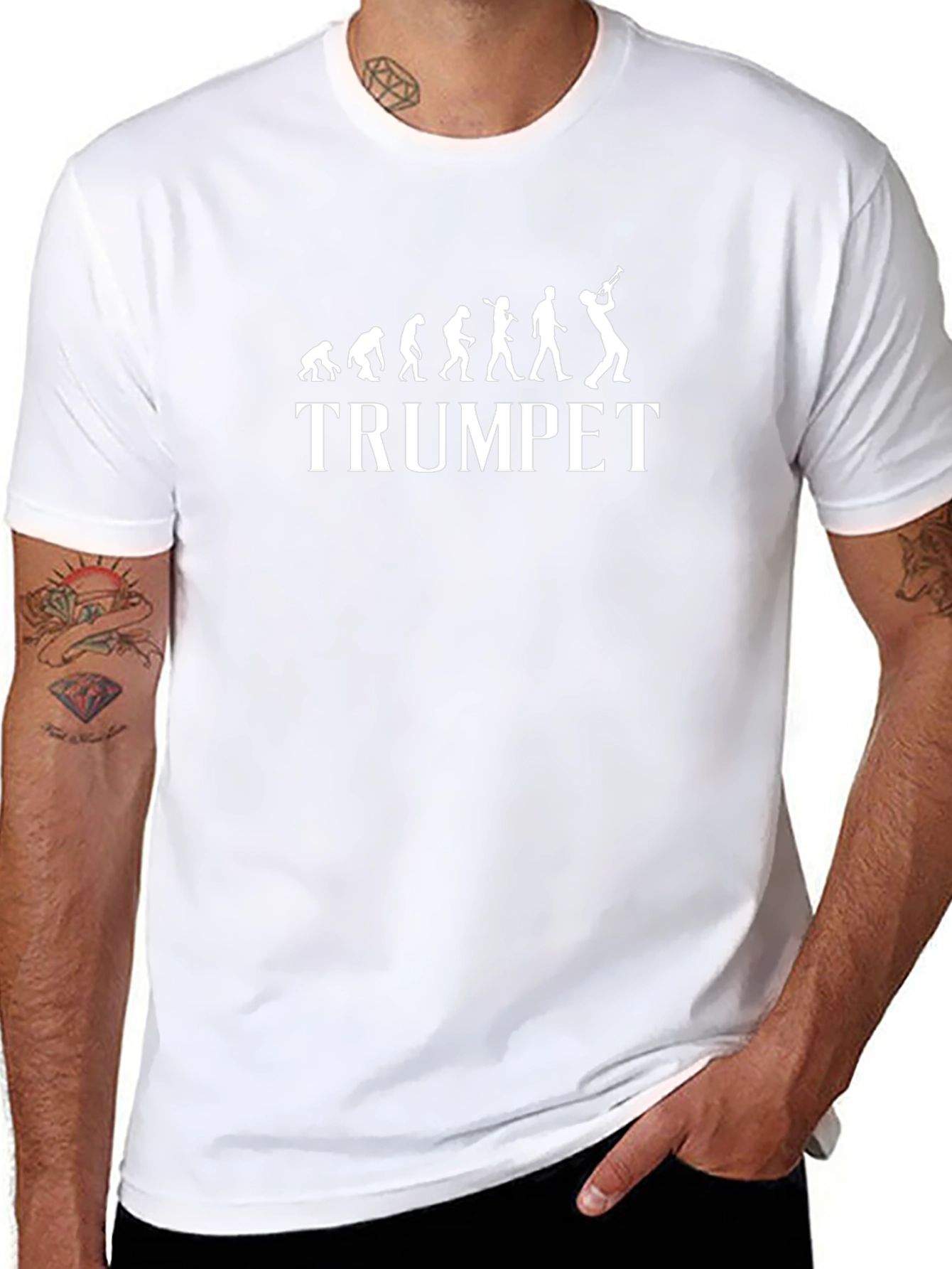 Trumpet Evolution T-Shirt Funny Musician Tee