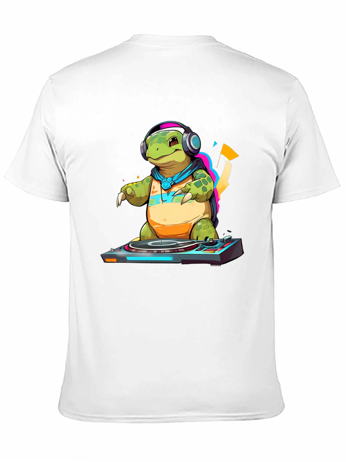 DJ Turtle Graphic Tee - Cool Animal T-Shirt