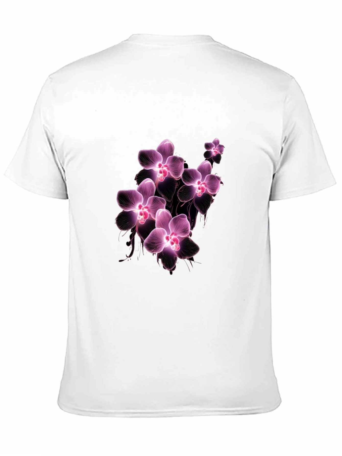 Floral Orchid T-Shirt - Black