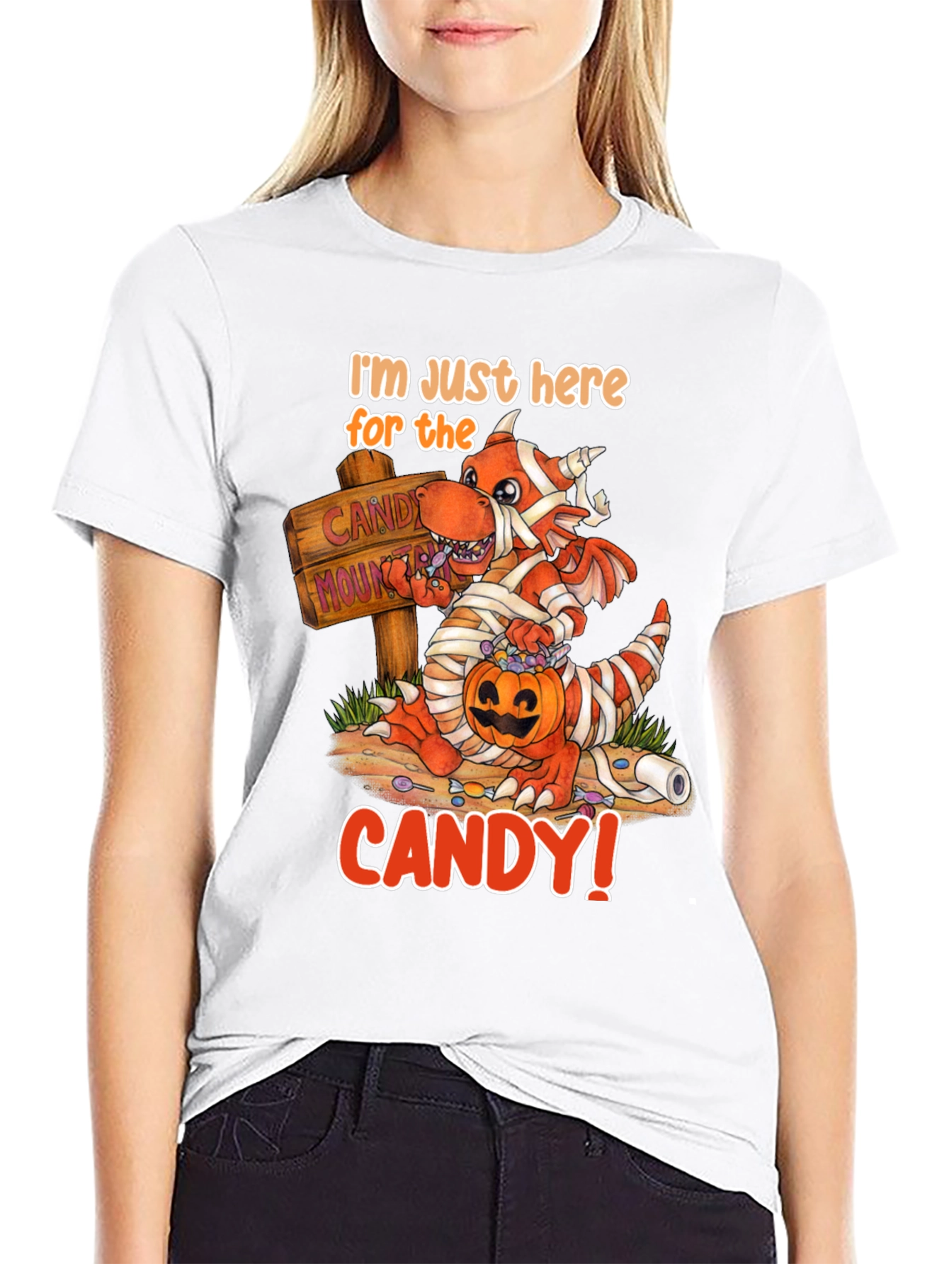 Halloween Mummy Dragon Candy T-Shirt