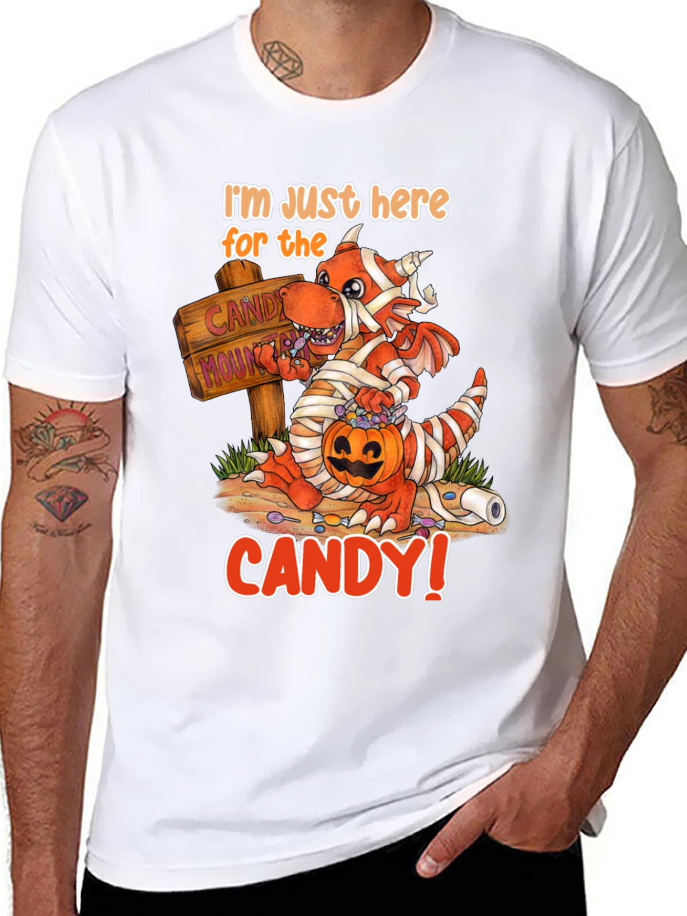 Halloween Mummy Dragon Candy T-Shirt