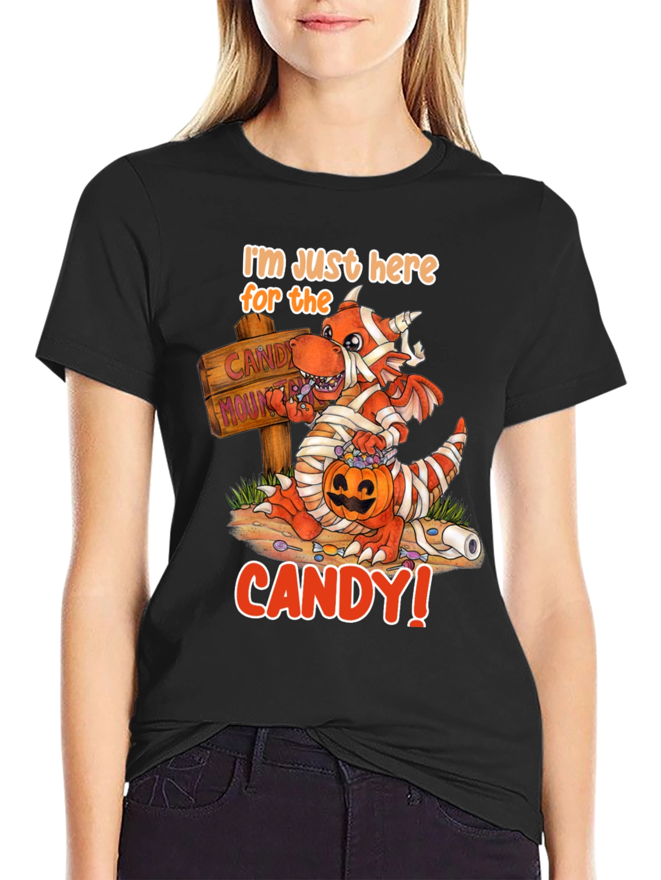Halloween Mummy Dragon Candy T-Shirt