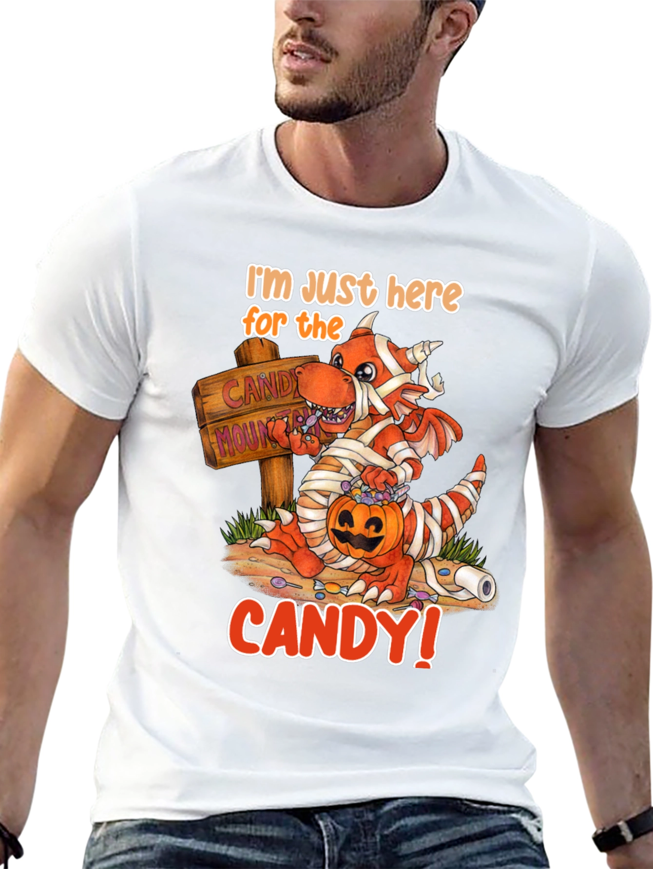 Halloween Mummy Dragon Candy T-Shirt