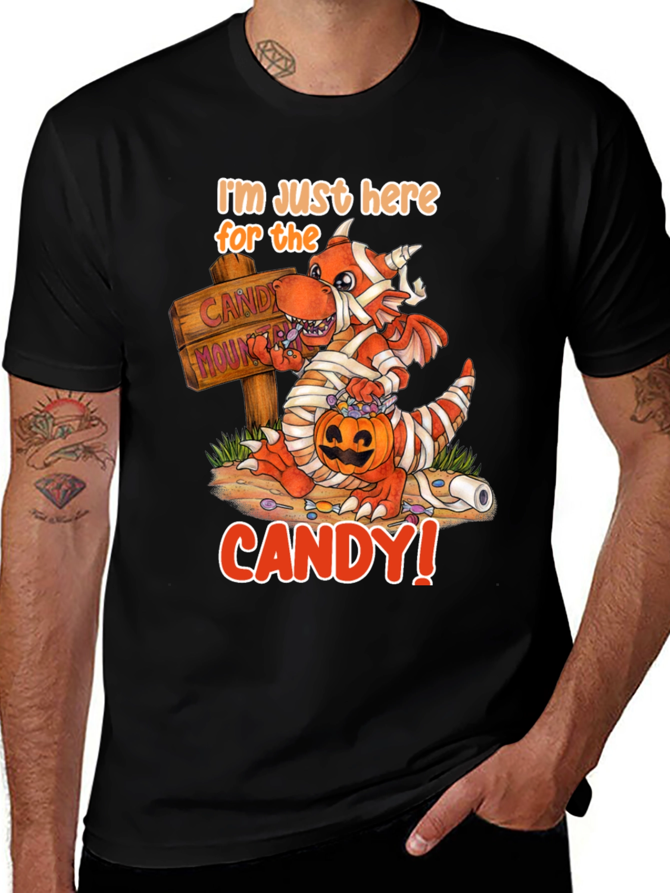 Halloween Mummy Dragon Candy T-Shirt