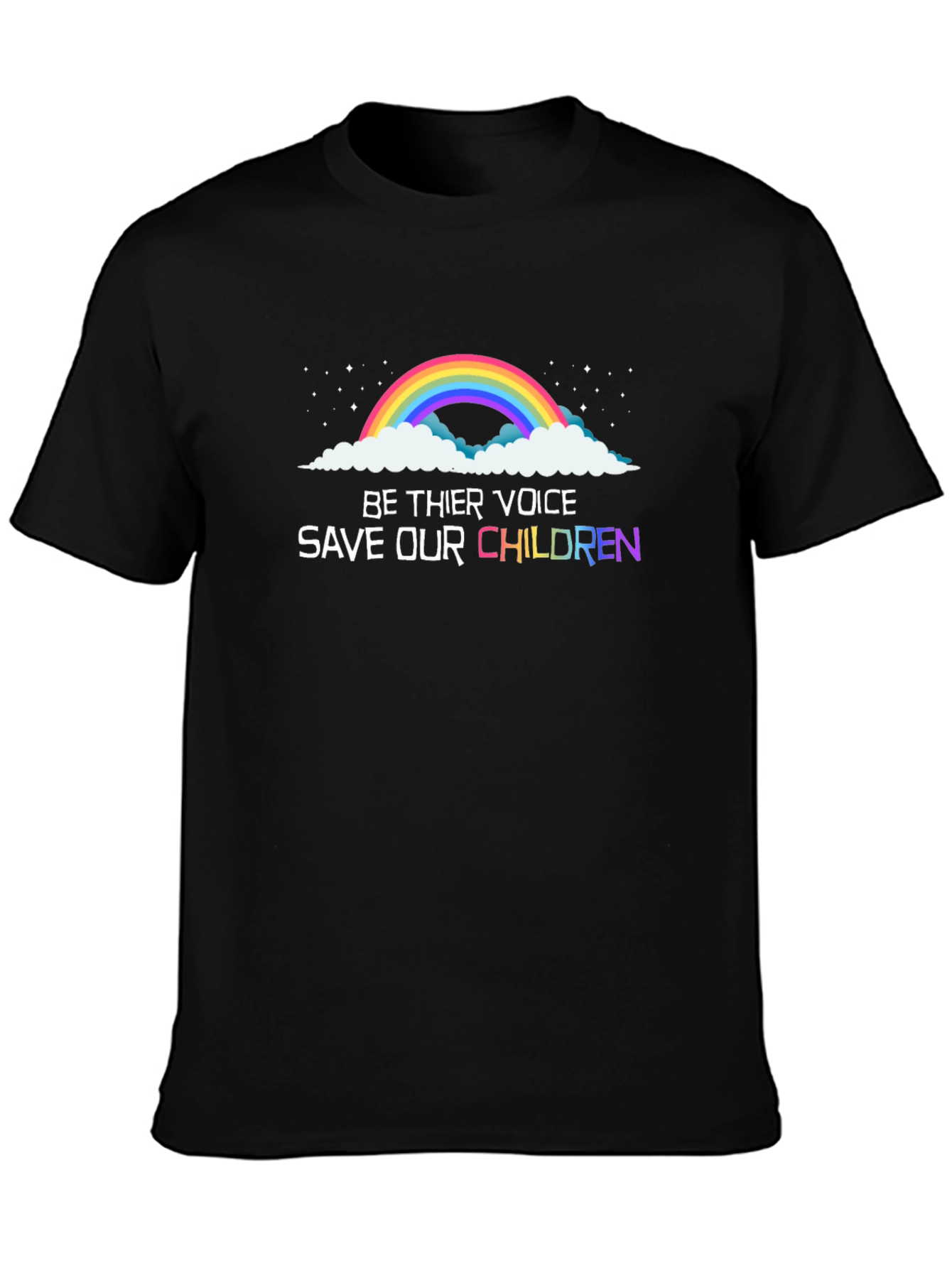 Be Their Voice Save Our Children Black T-Shirt