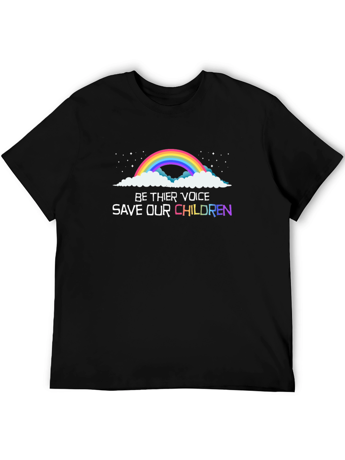 Be Their Voice Save Our Children Black T-Shirt