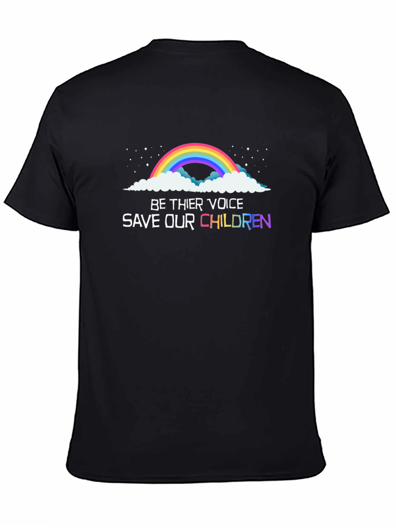 Be Their Voice Save Our Children Black T-Shirt