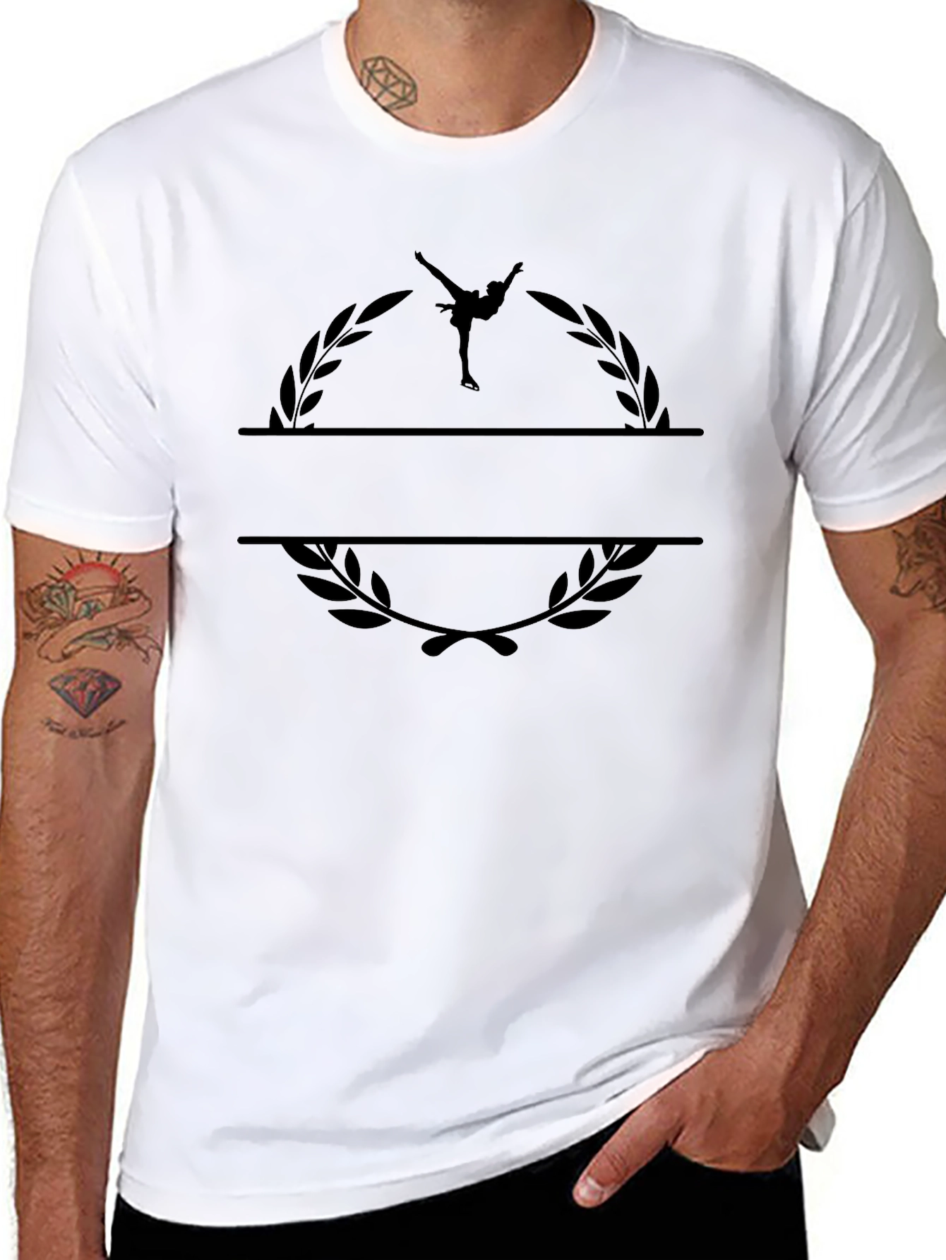 Black Figure Skater Laurel T-Shirt