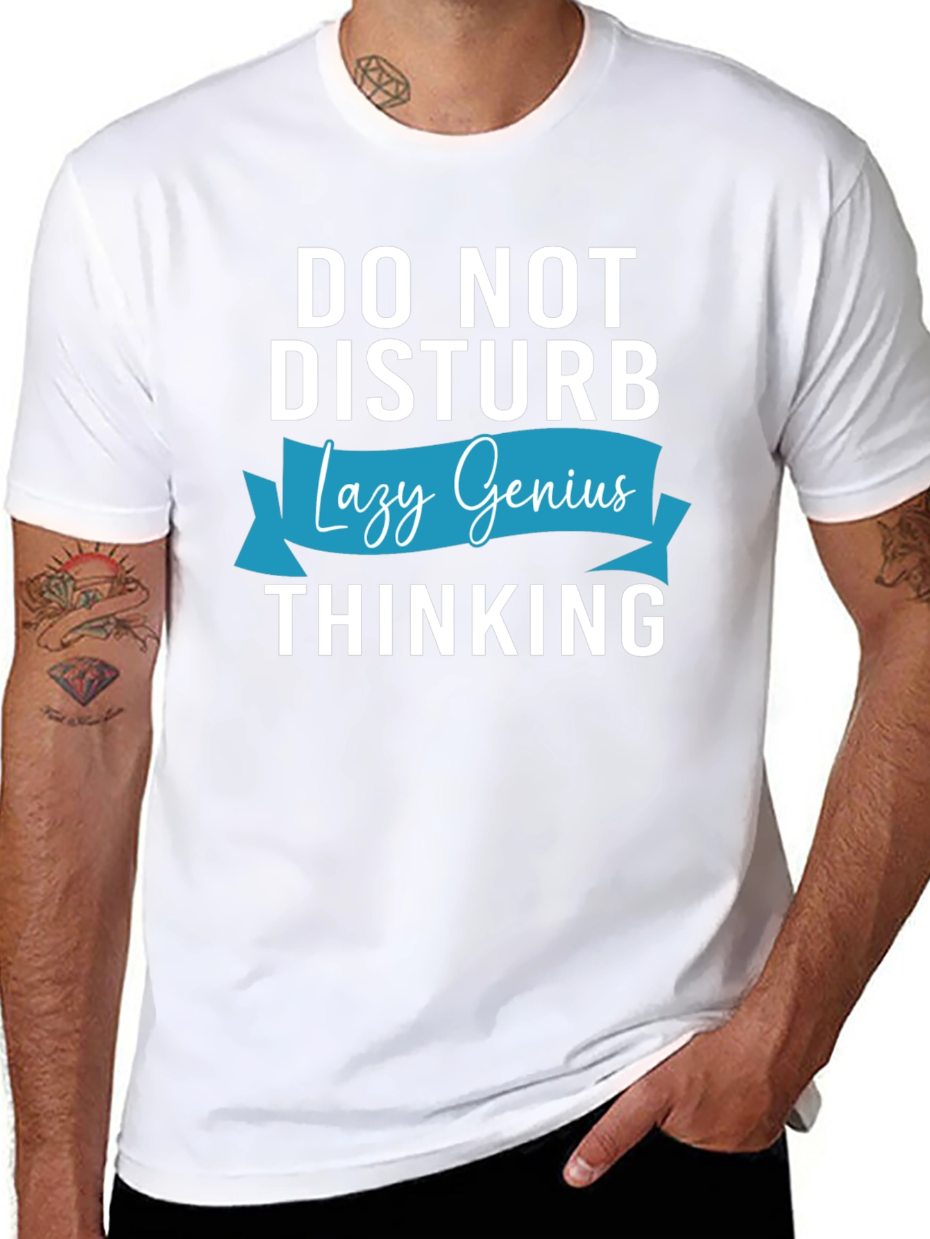 Do Not Disturb Lazy Genius Thinking T-Shirt