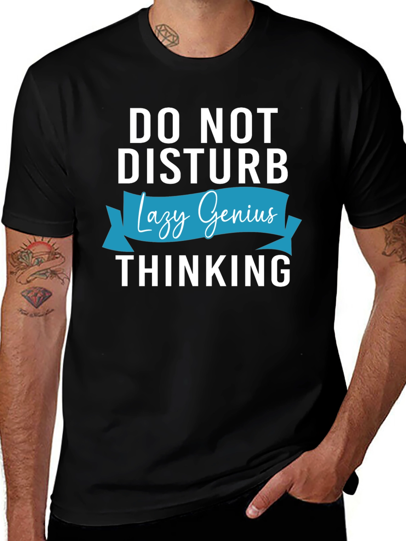 Do Not Disturb Lazy Genius Thinking T-Shirt