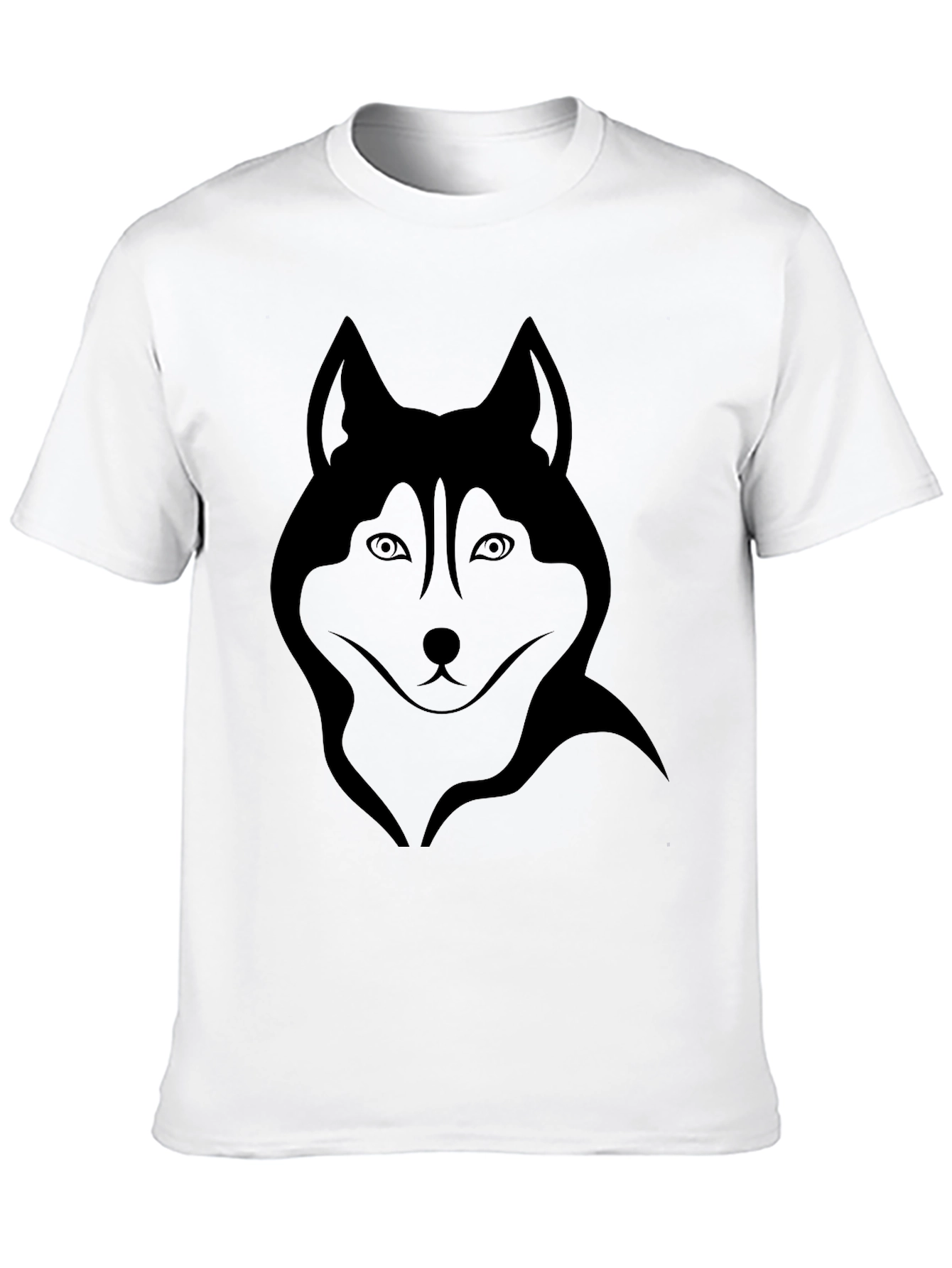 Black Husky Graphic Tee - Cool Dog Design
