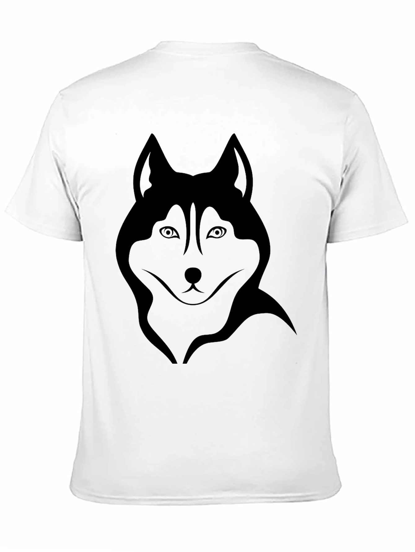 Black Husky Graphic Tee - Cool Dog Design