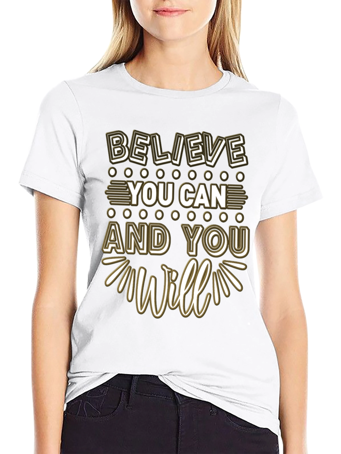 Believe You Can Graphic Tee - Motivation