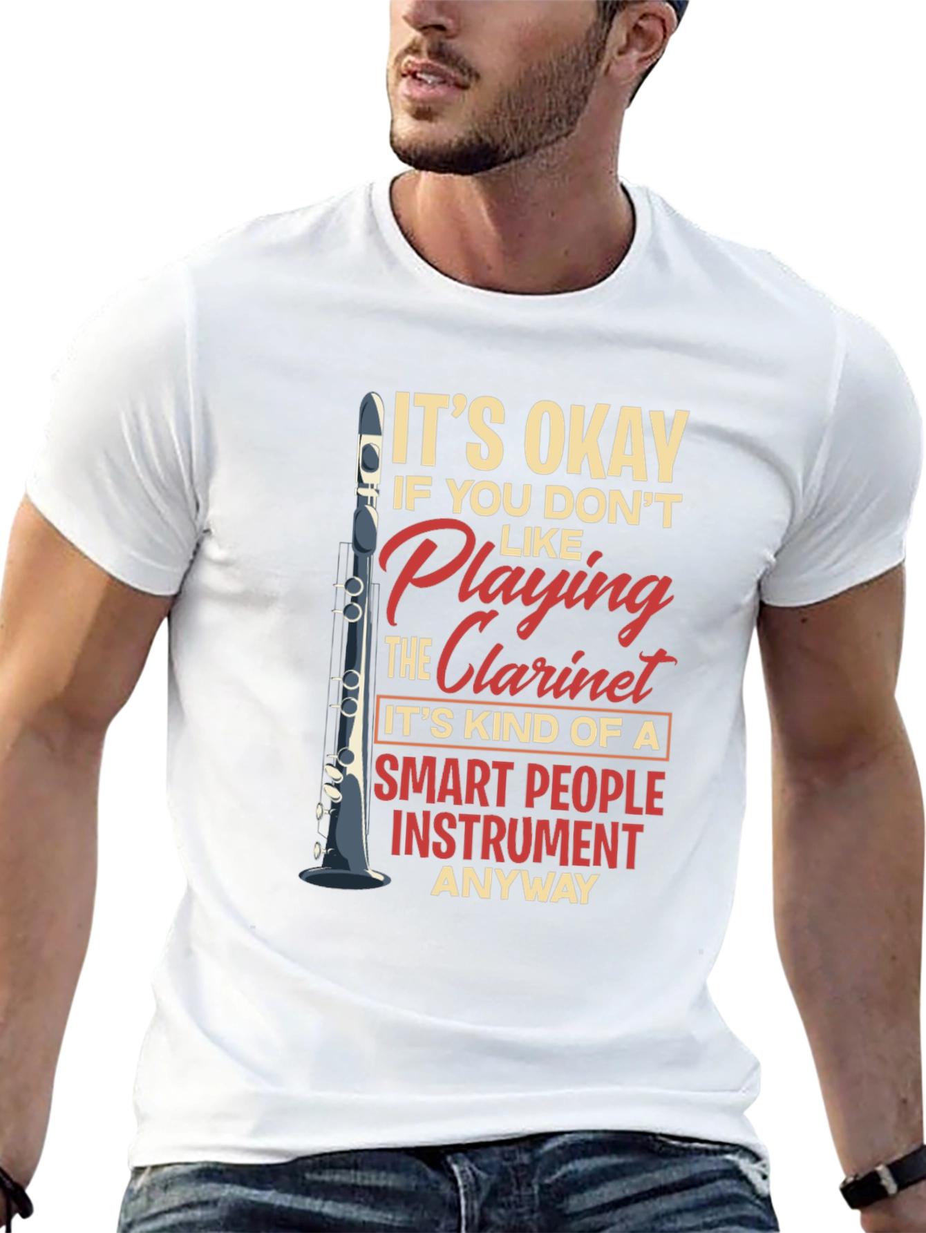 Funny Clarinet Player Smart People Instrument T-Shirt