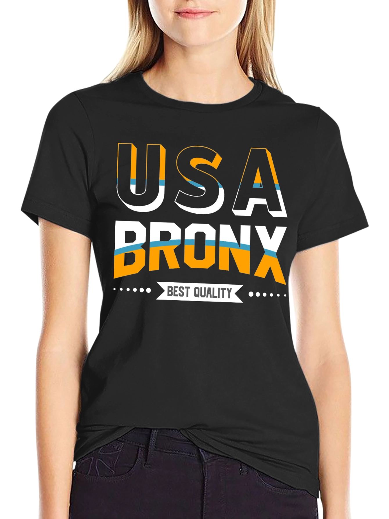 USA Bronx Best Quality Black T-Shirt