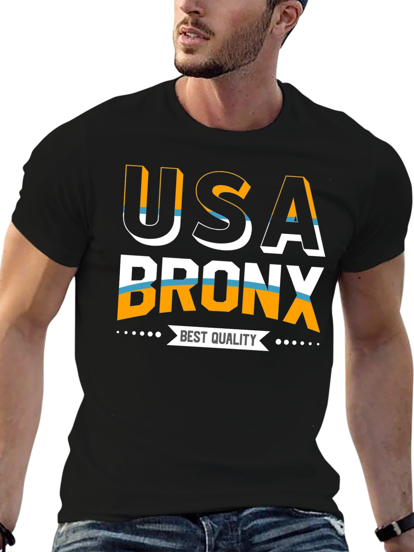 USA Bronx Best Quality Black T-Shirt
