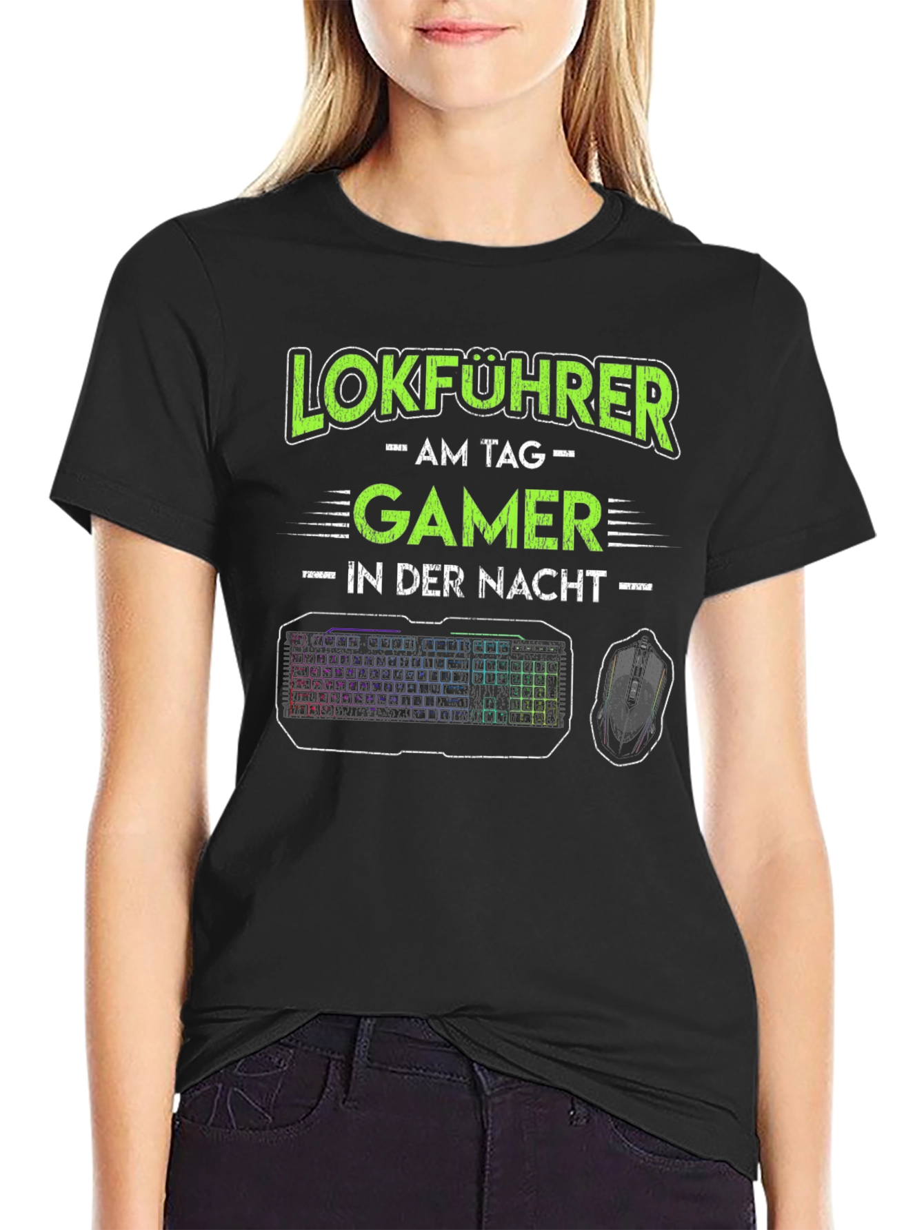 Lokführer Gamer T-Shirt - Train Driver Gaming Tee