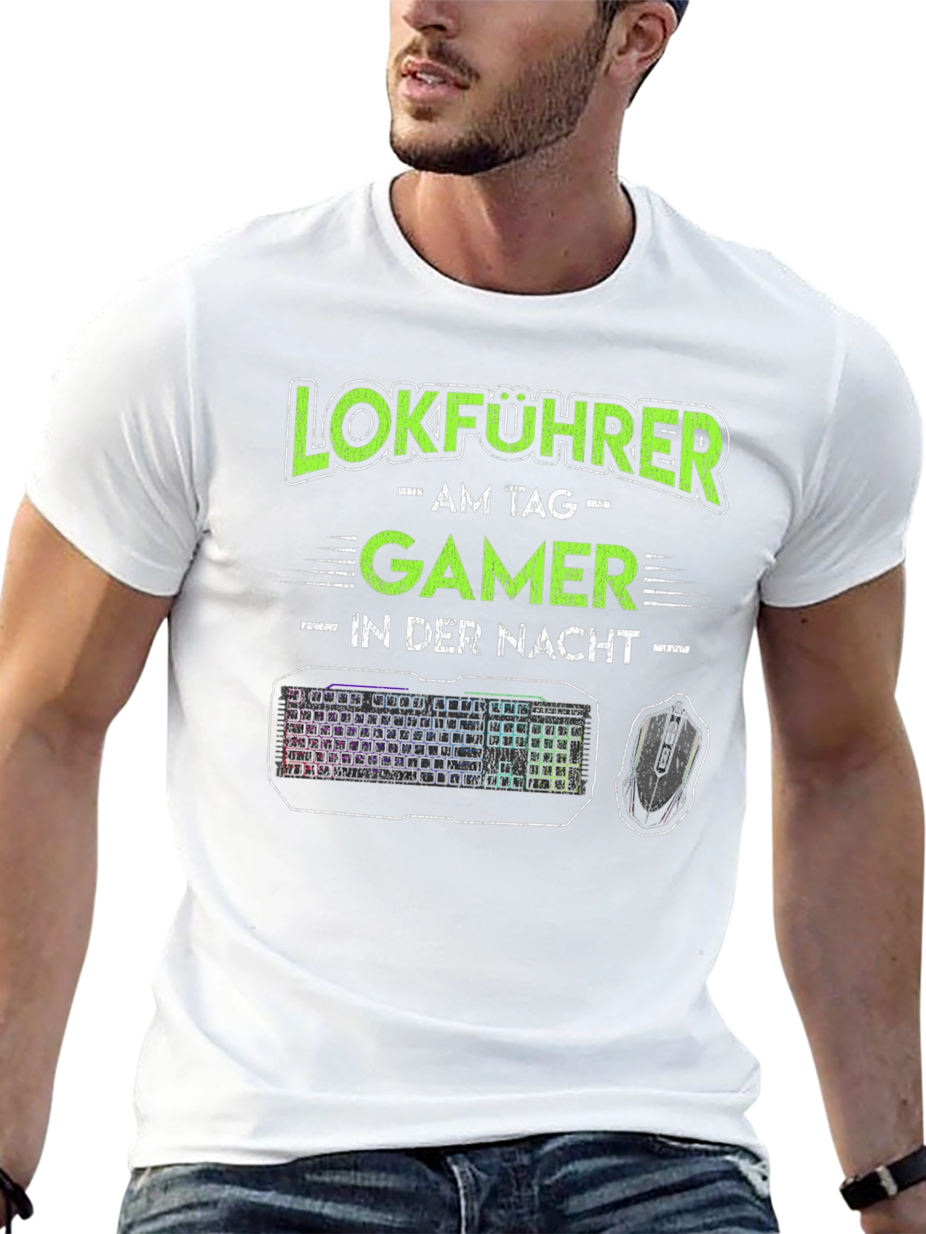 Lokführer Gamer T-Shirt - Train Driver Gaming Tee