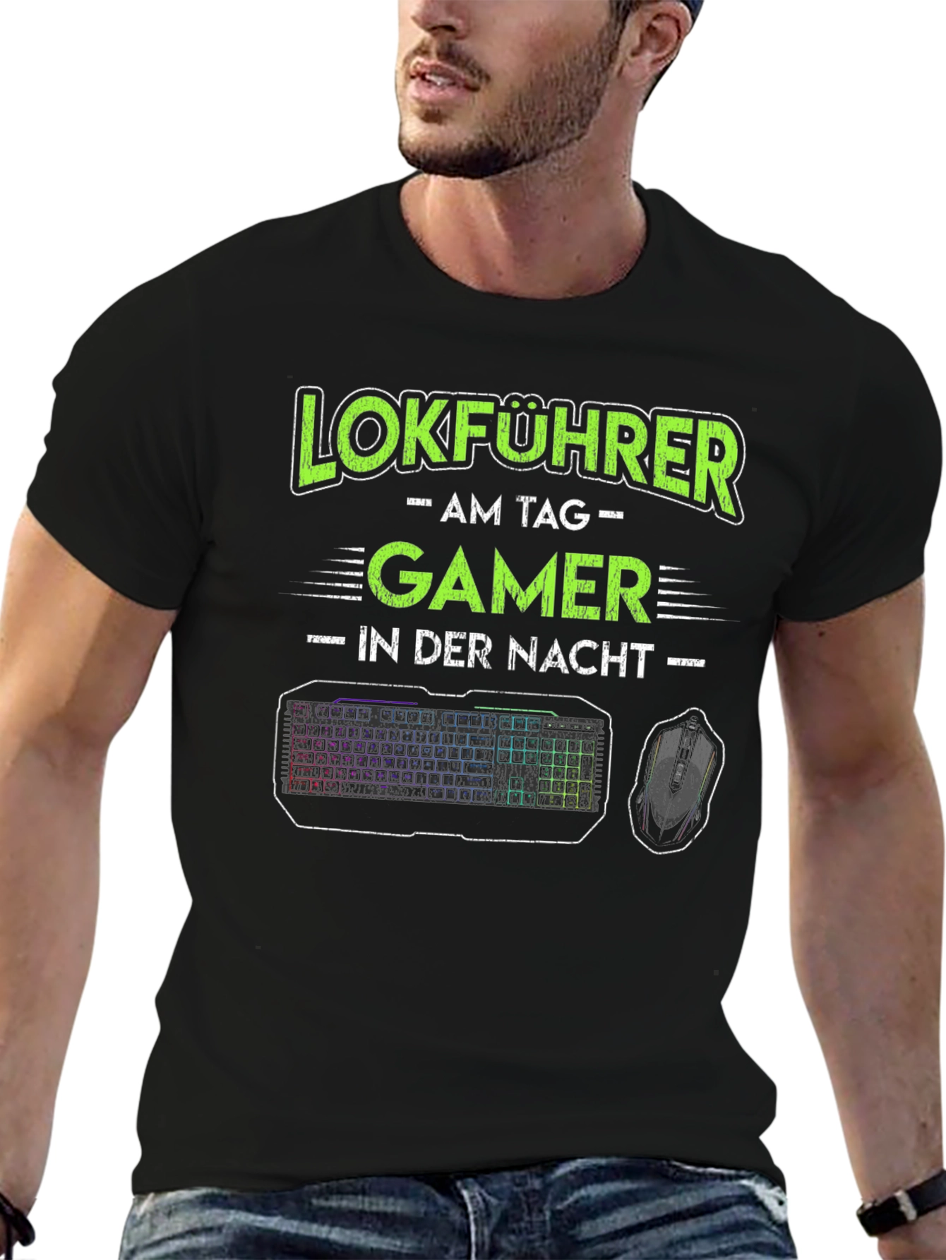 Lokführer Gamer T-Shirt - Train Driver Gaming Tee