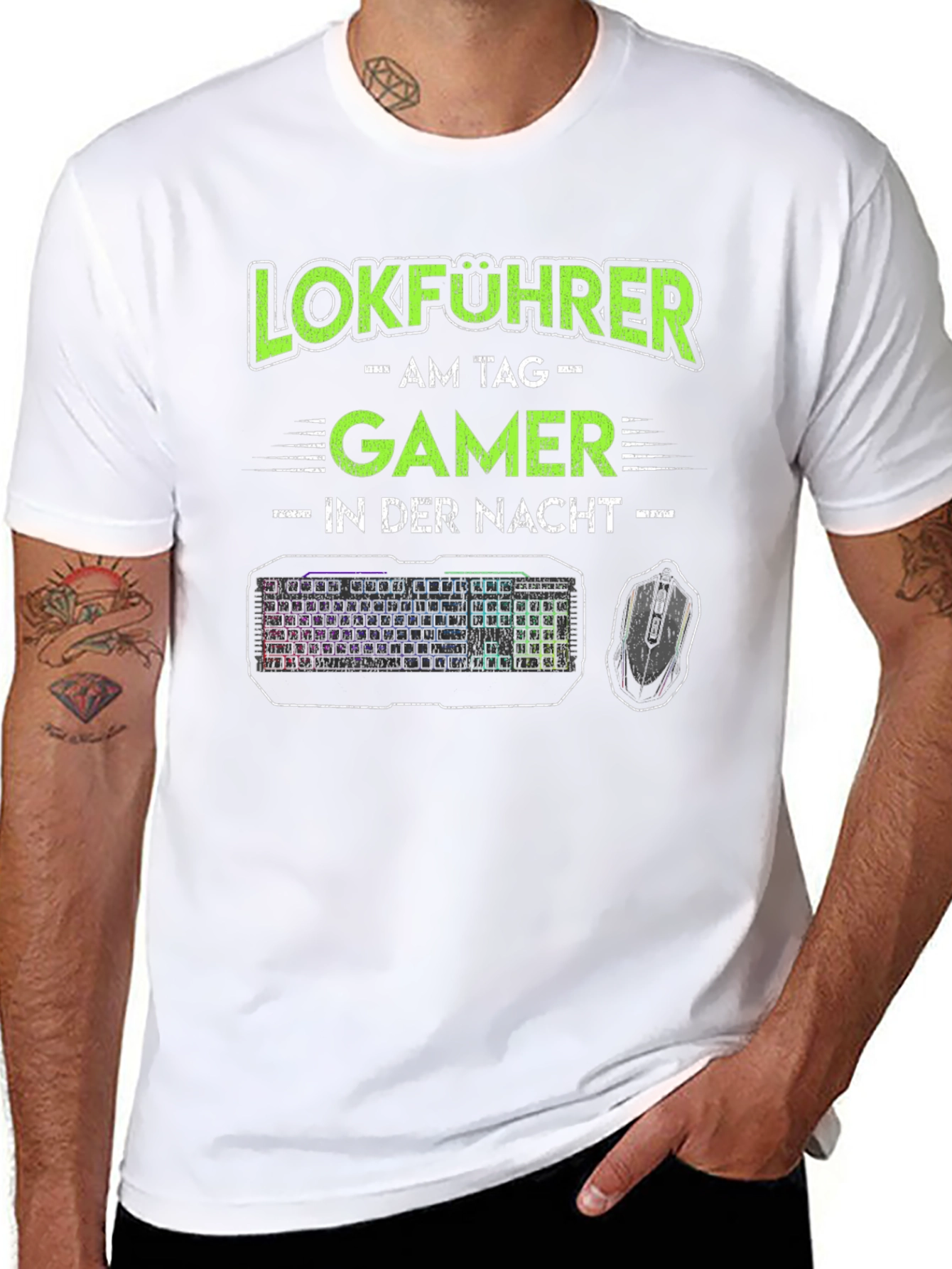 Lokführer Gamer T-Shirt - Train Driver Gaming Tee