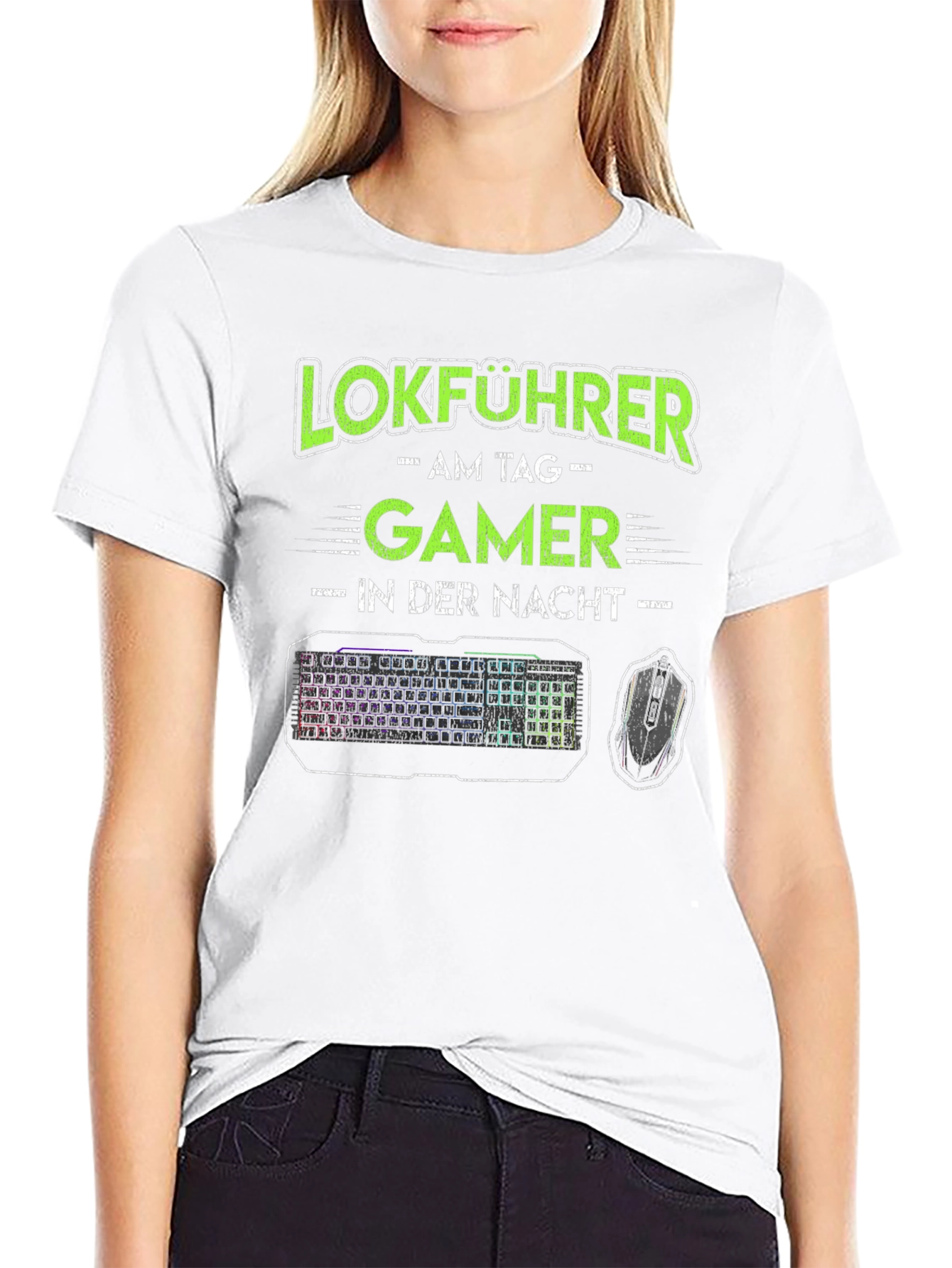 Lokführer Gamer T-Shirt - Train Driver Gaming Tee