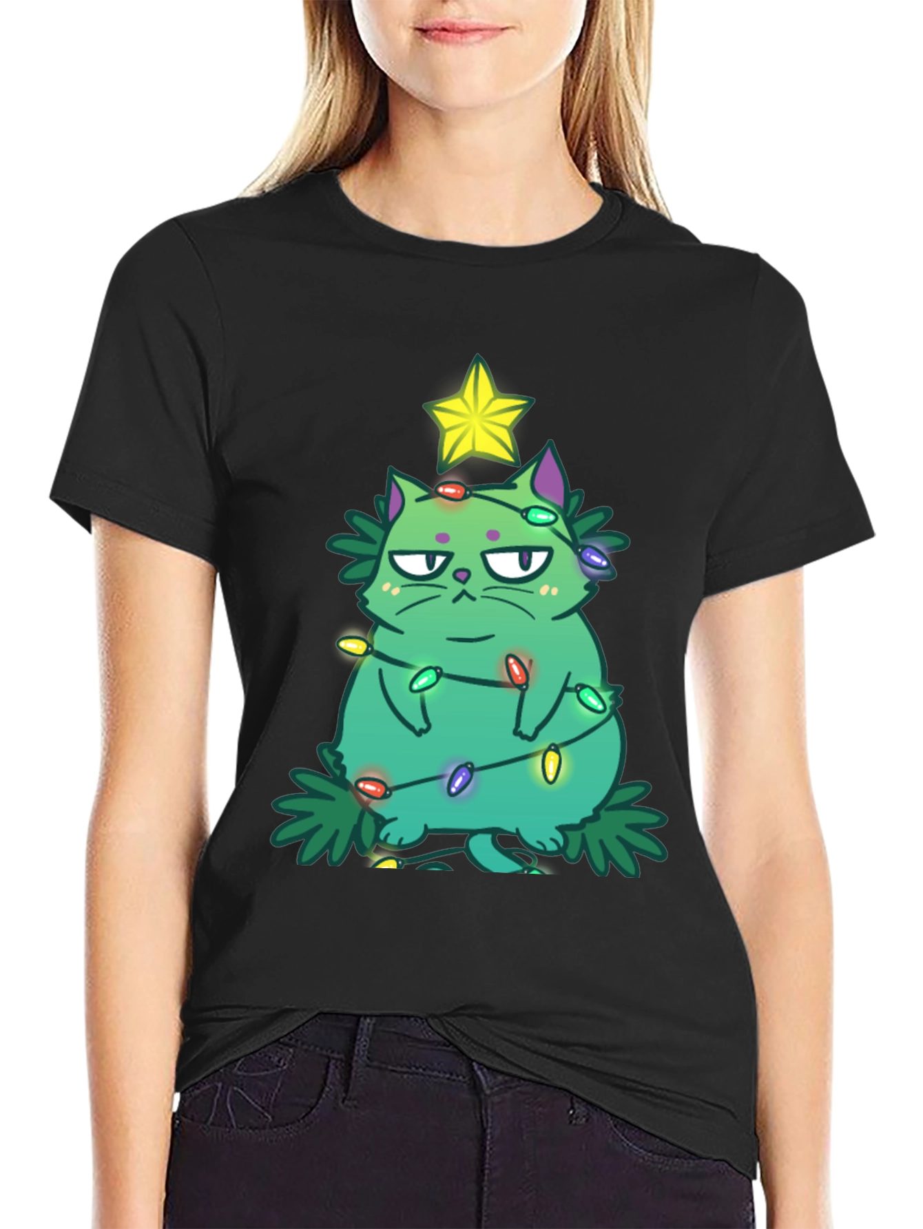 Grumpy Christmas Cat T-Shirt