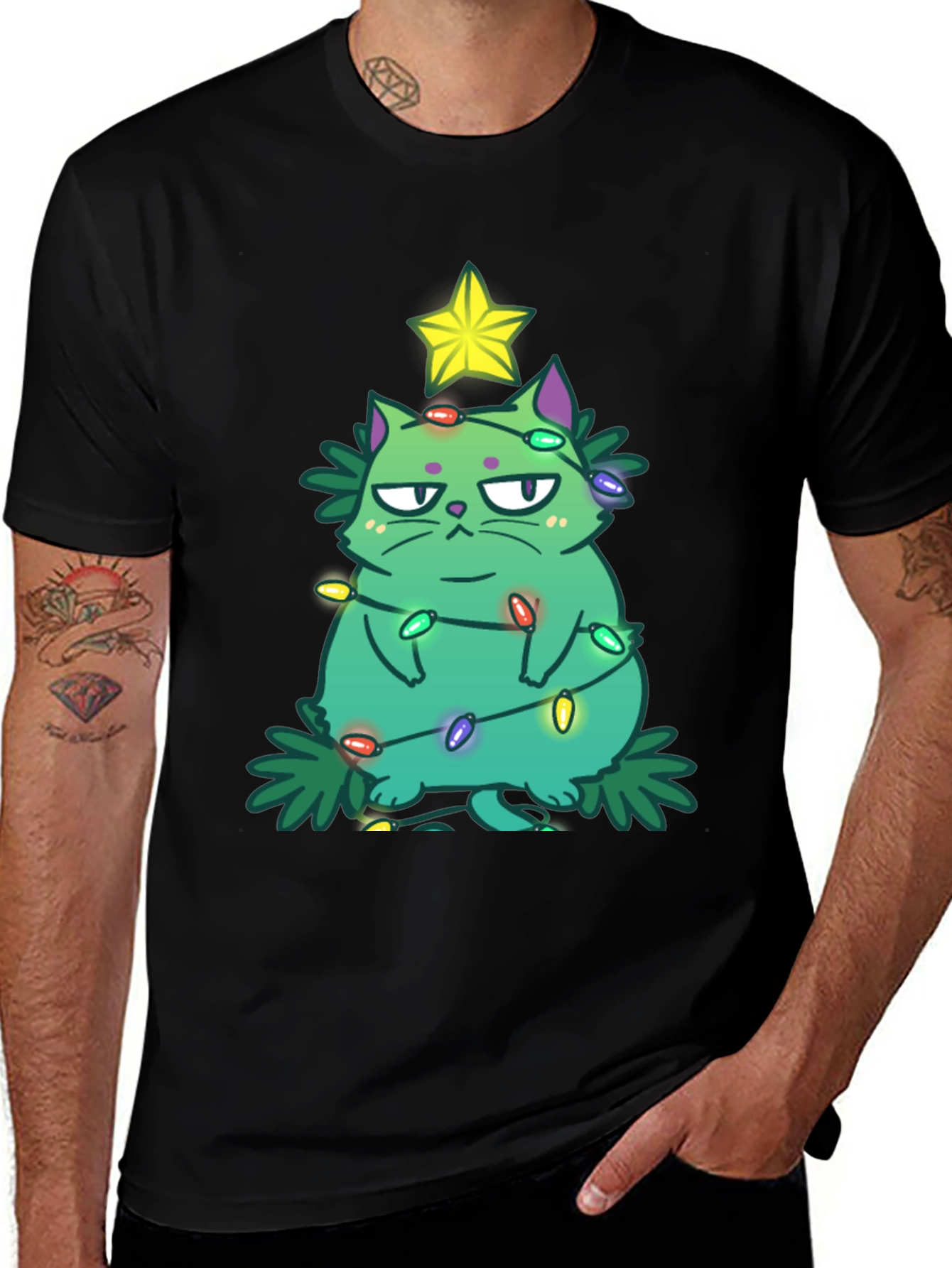 Grumpy Christmas Cat T-Shirt