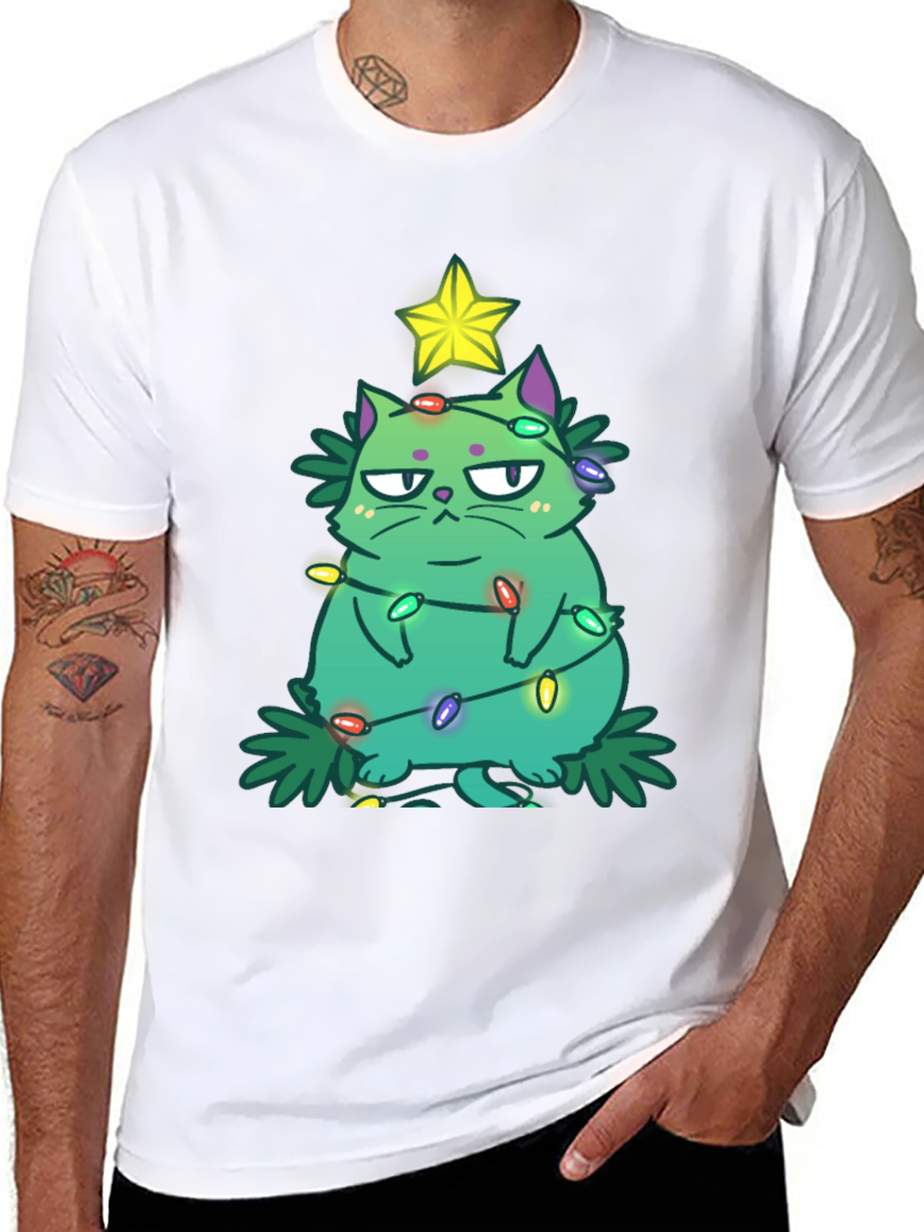 Grumpy Christmas Cat T-Shirt