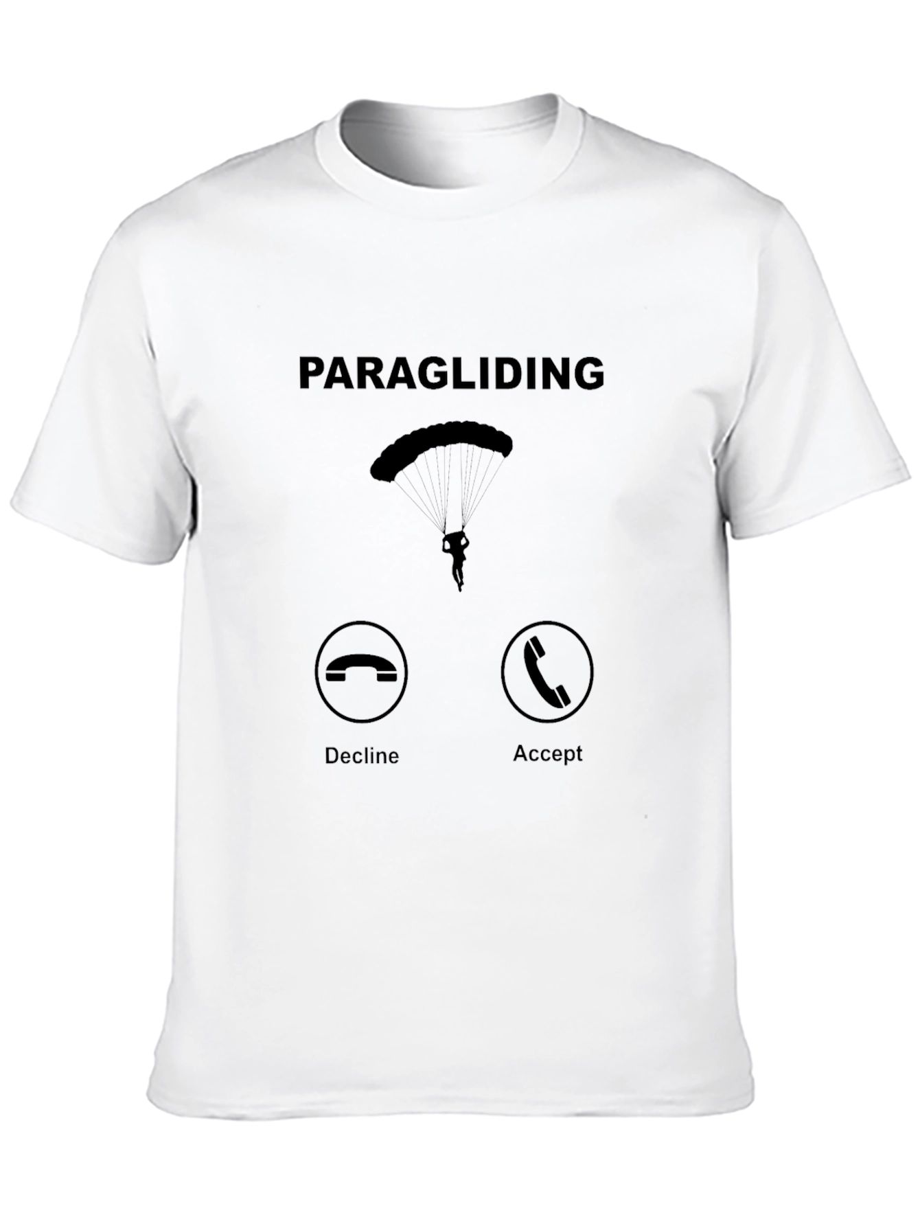 Paragliding Accept the Call Black T-Shirt