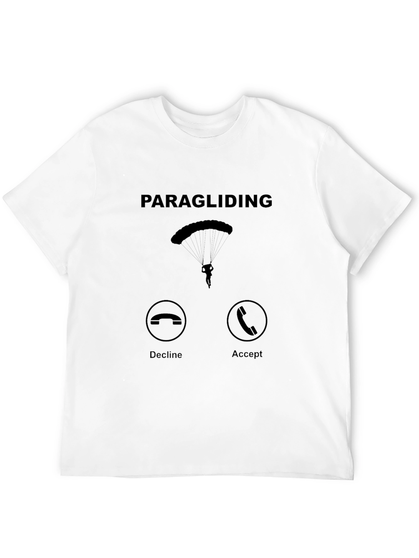 Paragliding Accept the Call Black T-Shirt