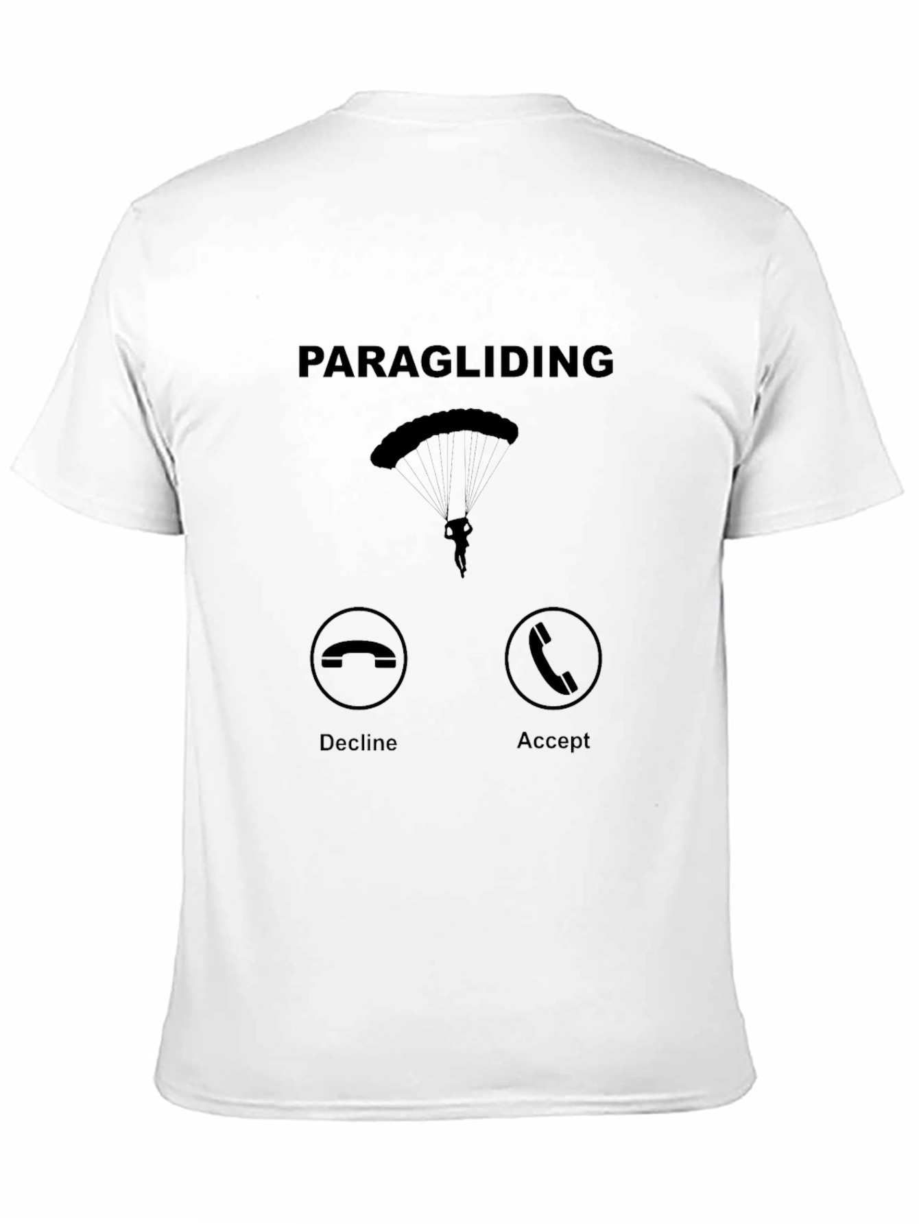 Paragliding Accept the Call Black T-Shirt