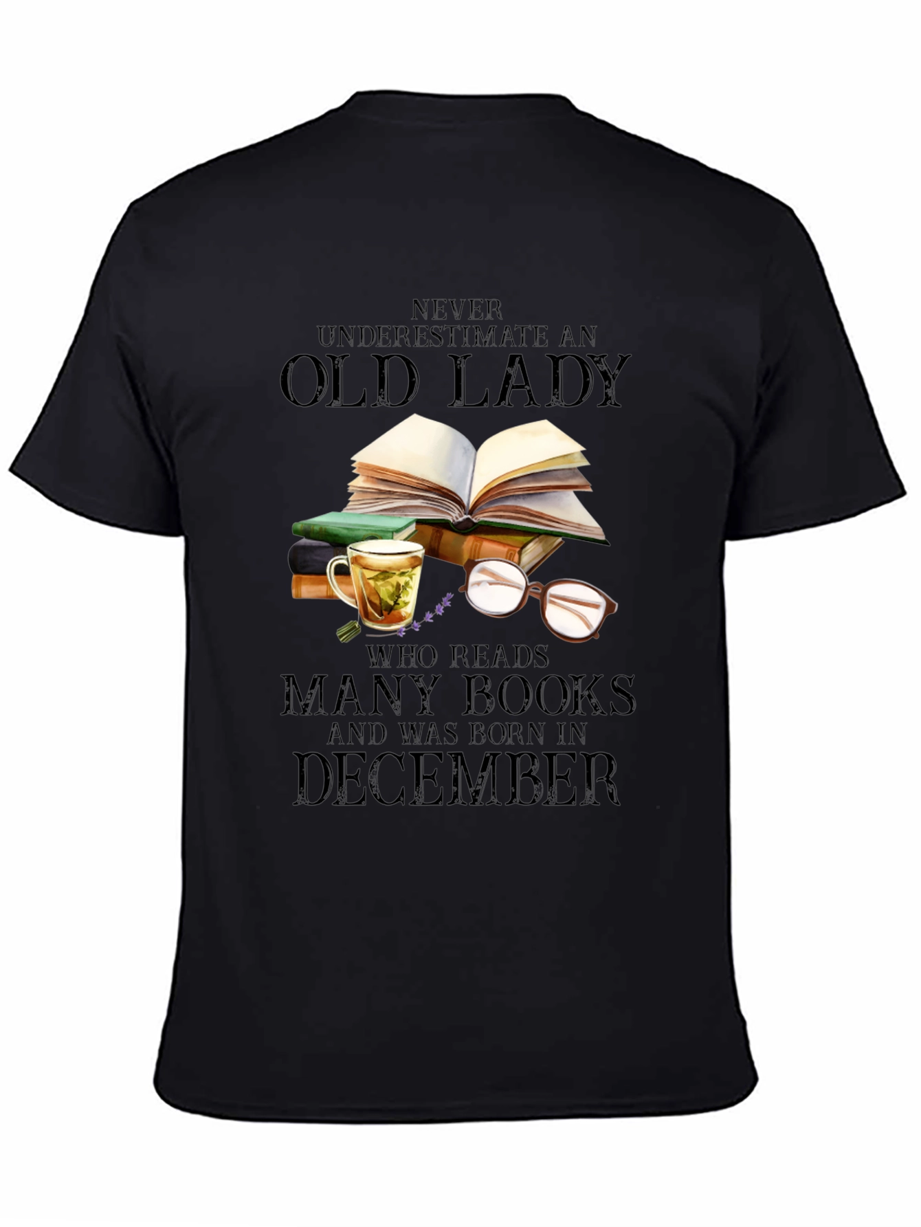 Never Underestimate Old Lady Reads T-Shirt
