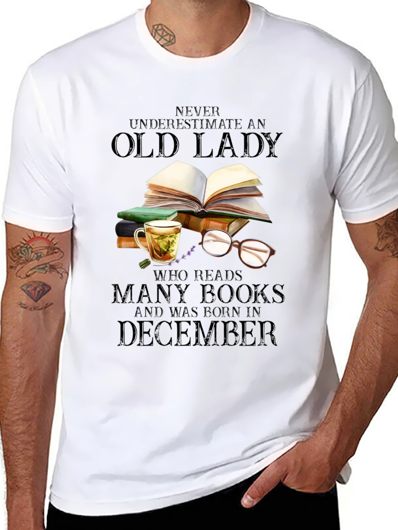 Never Underestimate Old Lady Reads T-Shirt